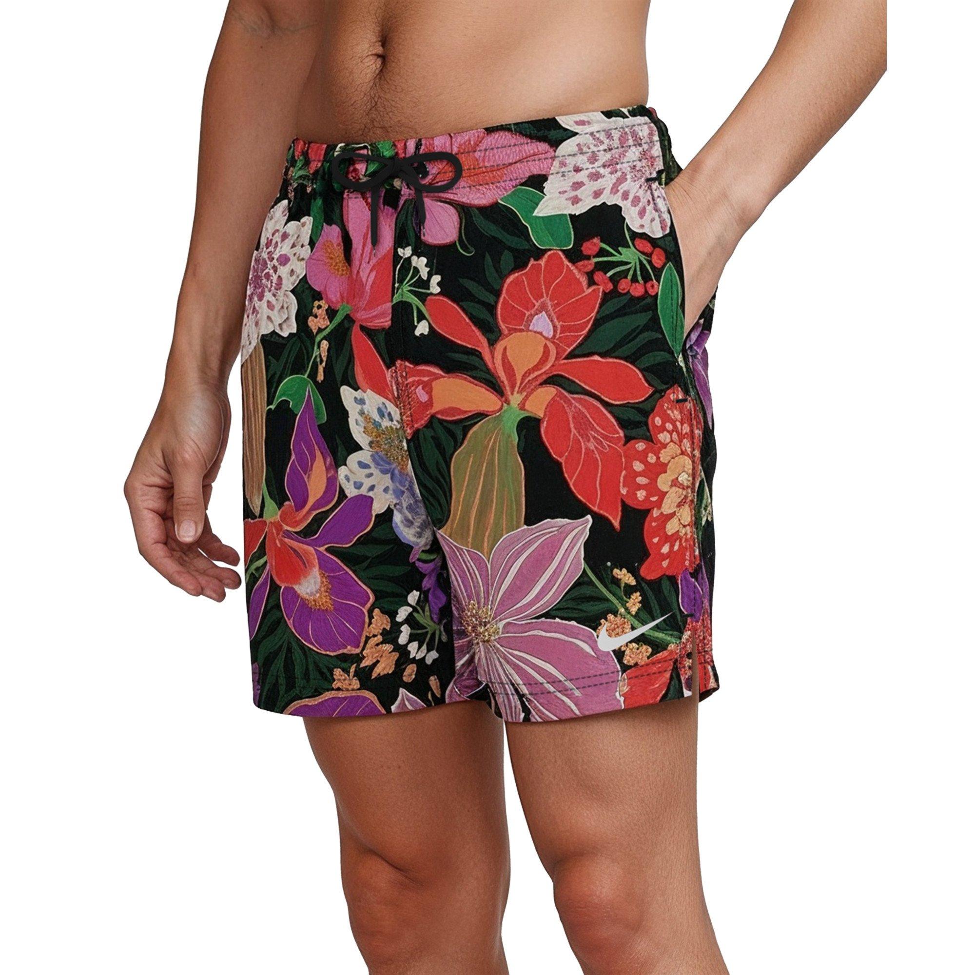 Nike Men's Swim Breaker Brief-Lined 5" Volley Swim Shorts - BLACK Thumbnail View 1