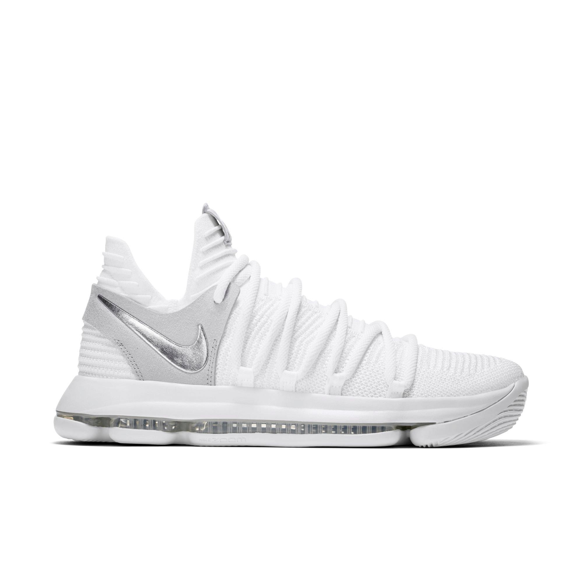 all white kd basketball shoes