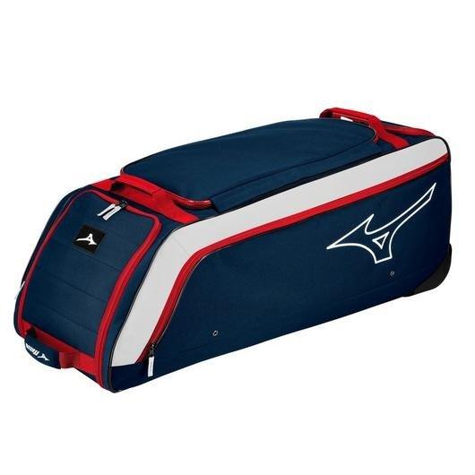 Mizuno Samurai Catcher's Wheel Bag - RED/WHITE/BLUE Thumbnail View 2