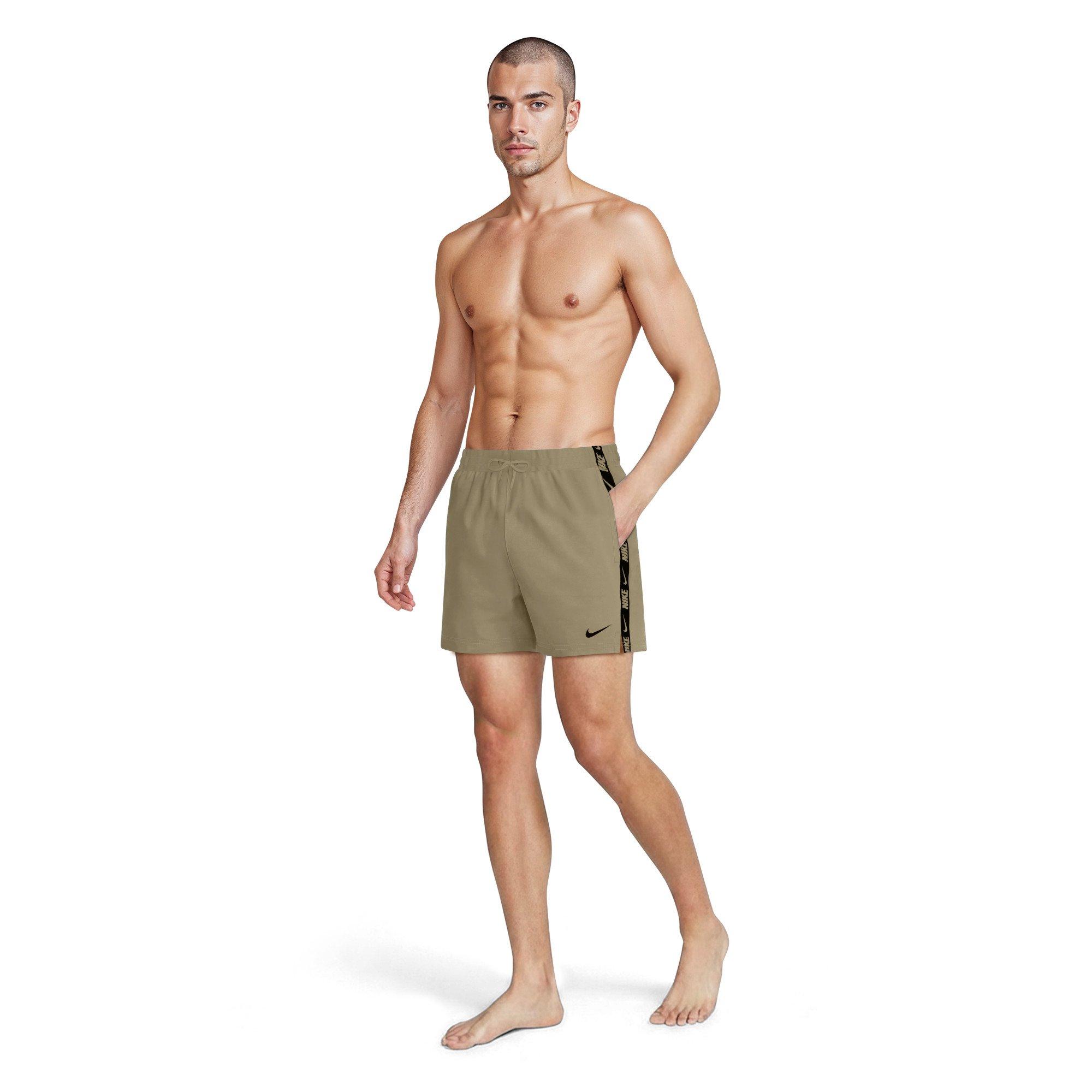 Nike Men's Swim Breaker 5" Brief-Lined Volley Swim Shorts - BEIGE Thumbnail View 7