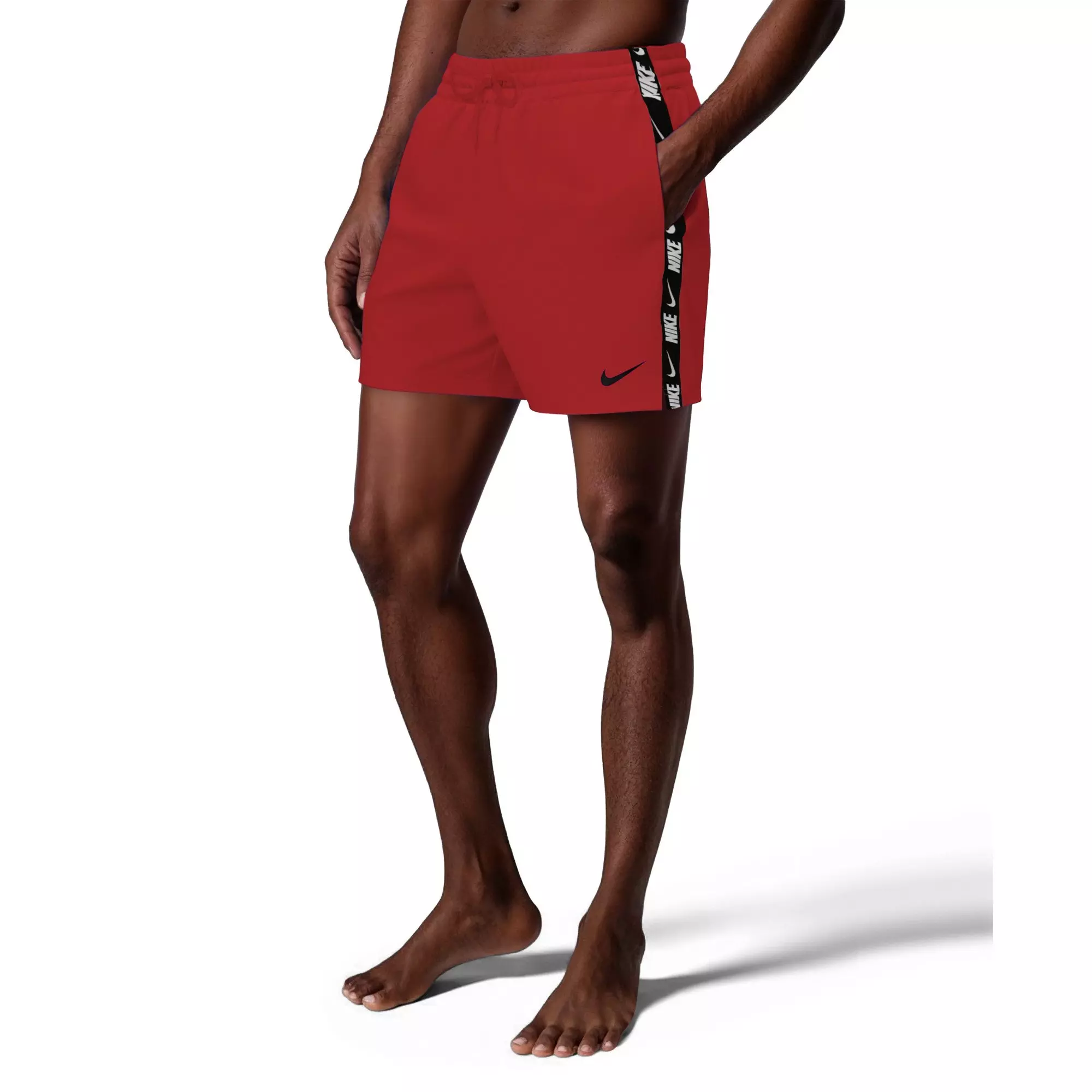 Nike Men's Swim Breaker 5" Brief-Lined Volley Swim Shorts - RED