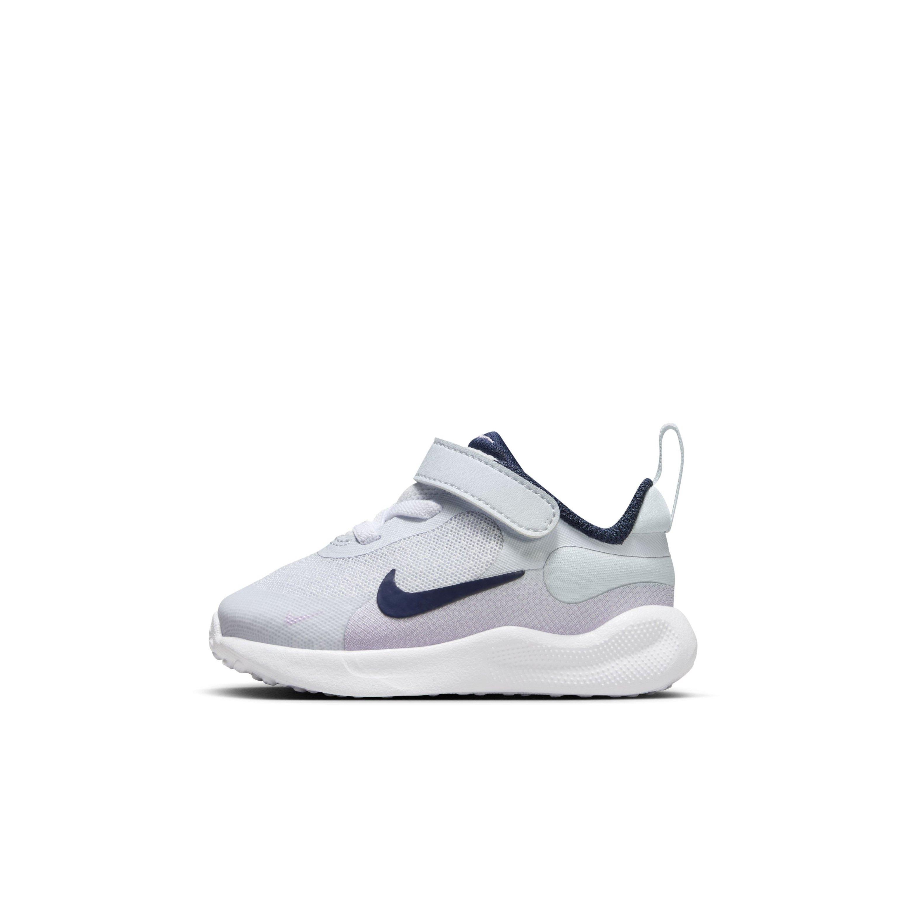 Nike Revolution 7 Infant Boys' "Football Grey/Lilac Bloom/Lilac/Midnight Navy" Running Shoe