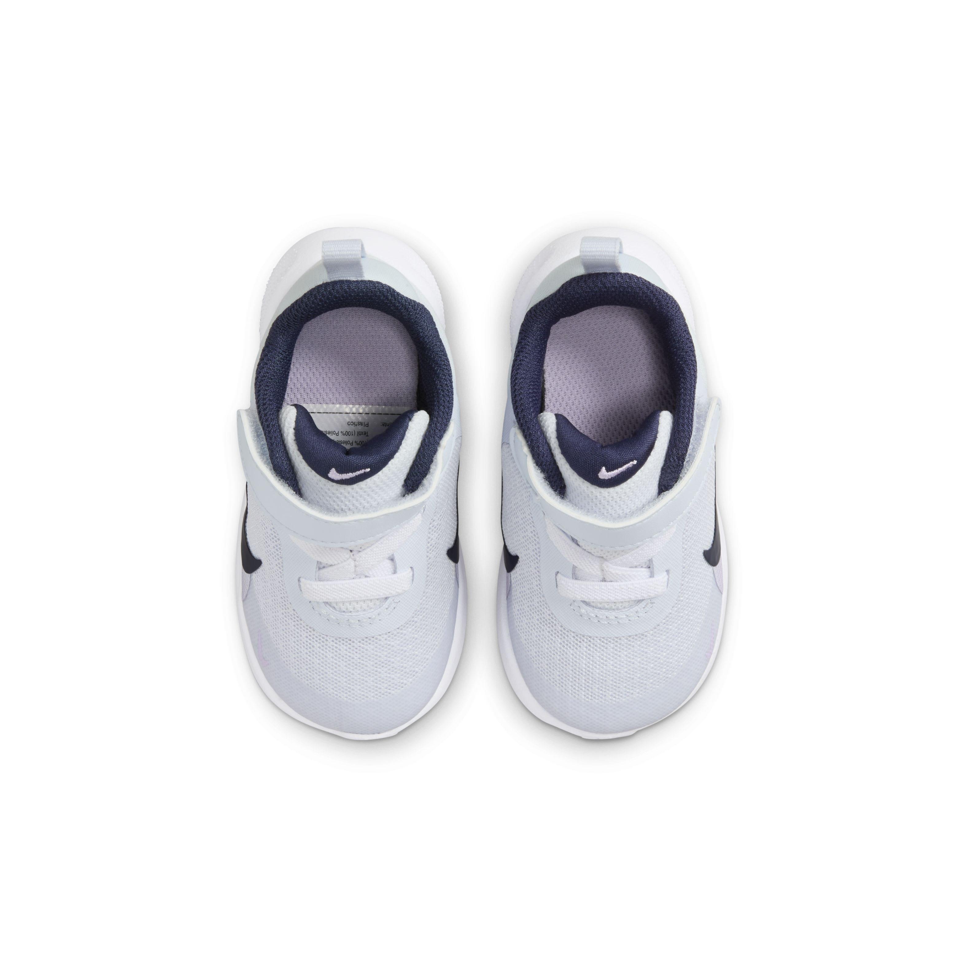 Nike Revolution 7 Infant Boys' "Football Grey/Lilac Bloom/Lilac/Midnight Navy" Running Shoe