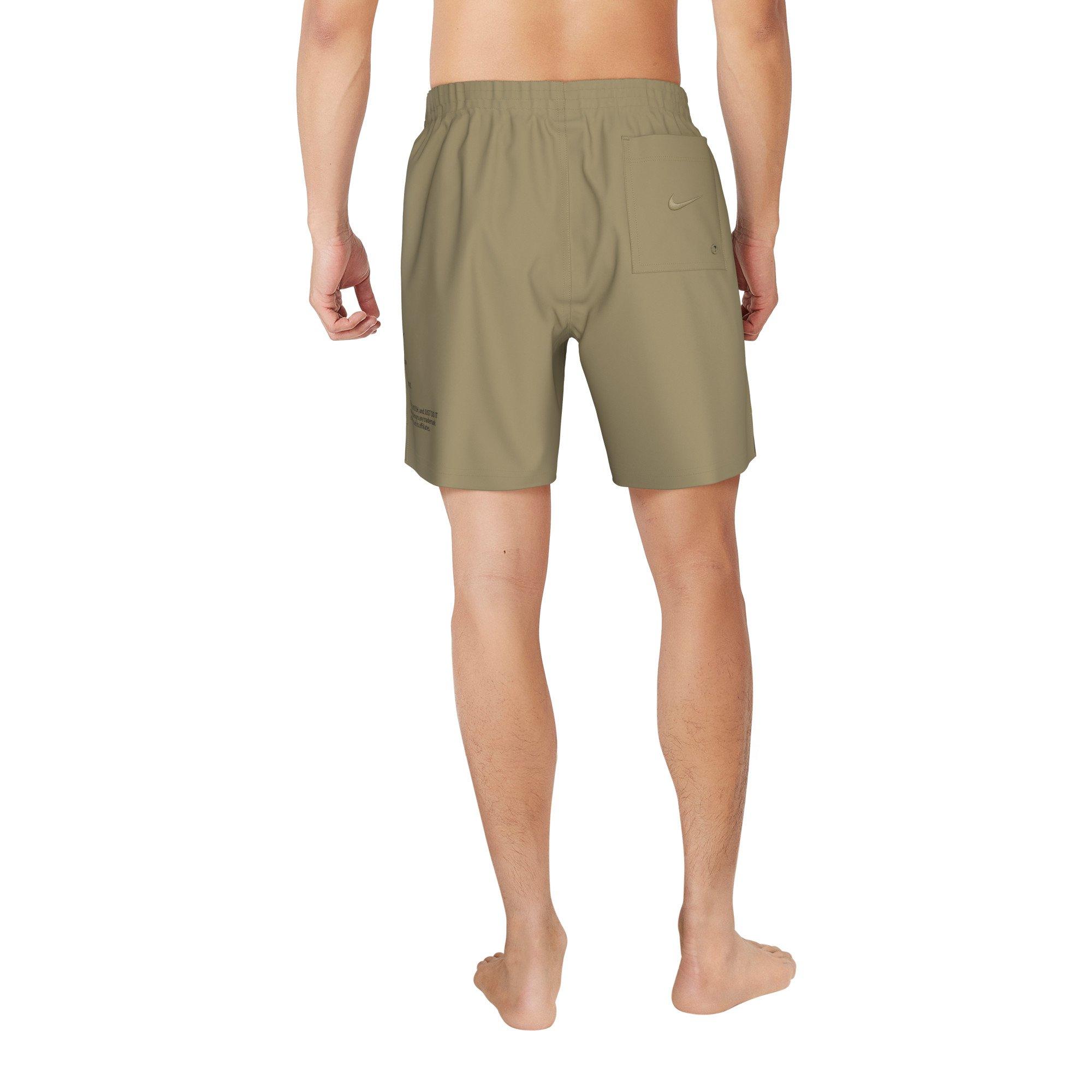Nike Men's Swim Breaker 7" Fully Lined Volley Swim Shorts - BEIGE Thumbnail View 2