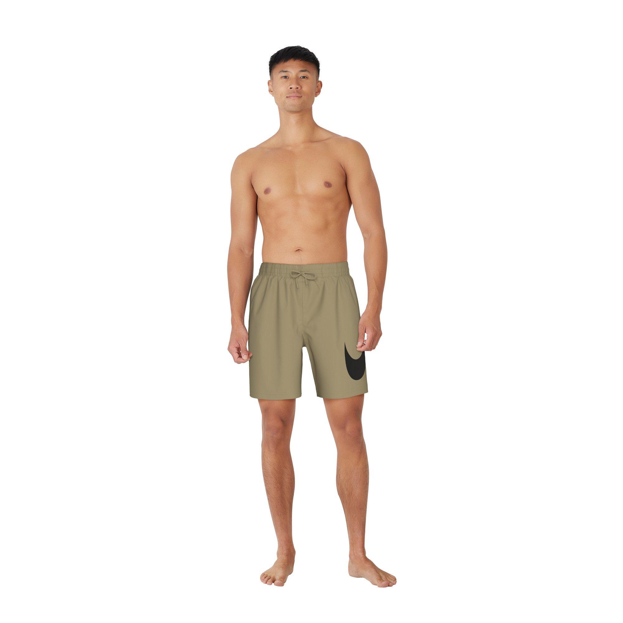 Nike Men's Swim Breaker 7" Fully Lined Volley Swim Shorts - BEIGE Thumbnail View 4
