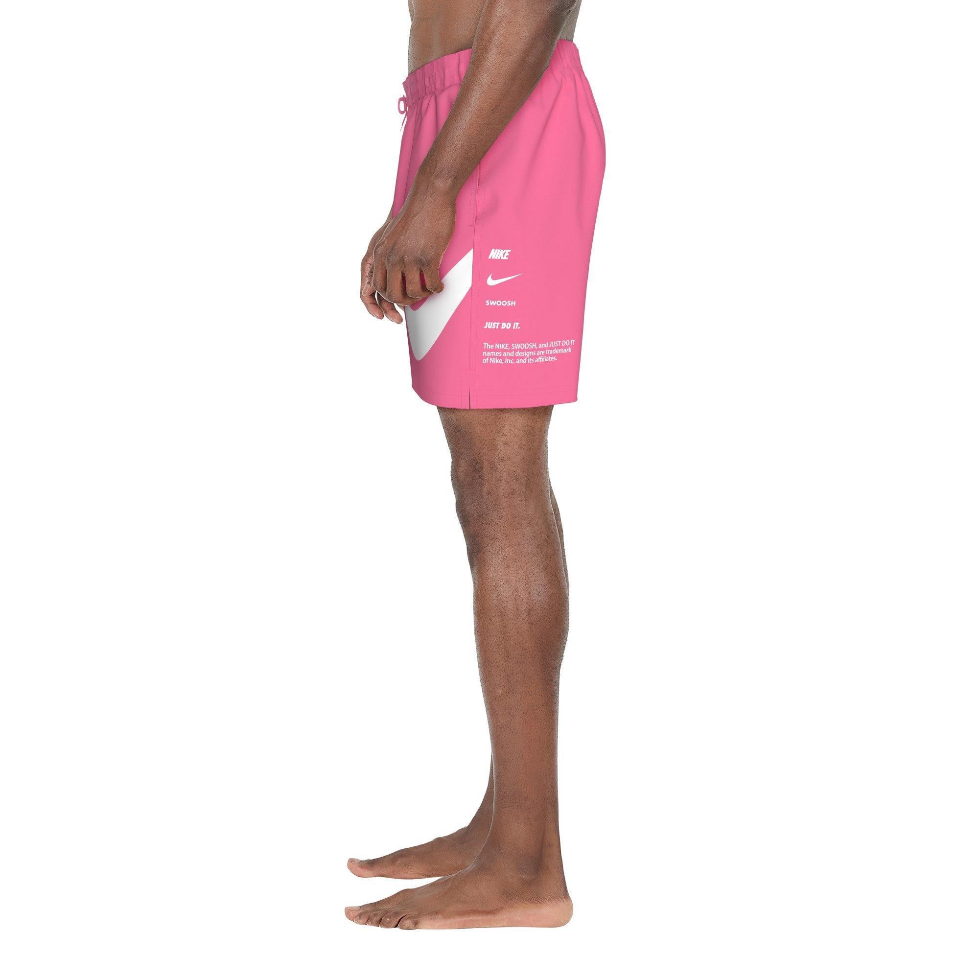 Nike Men's Swim Breaker 7" Fully Lined Volley Swim Shorts - PINK Thumbnail View 3