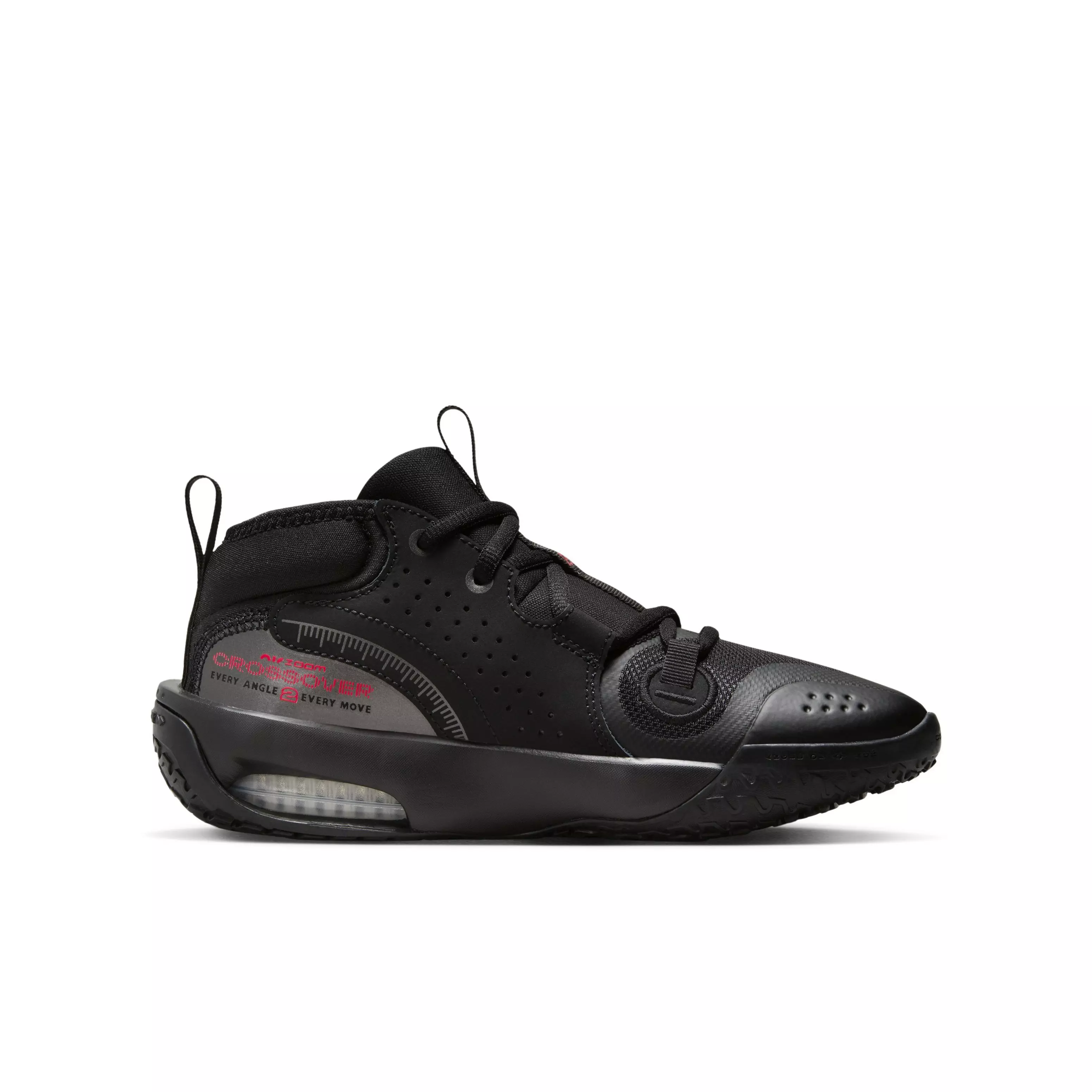 Nike Air Zoom Crossover 2 "Black/Bright Crimson/Tint/Anthracite" Grade School Boys' Basketball Shoe - BLACK/CRIMSON/TINT/ANTHRACITE
