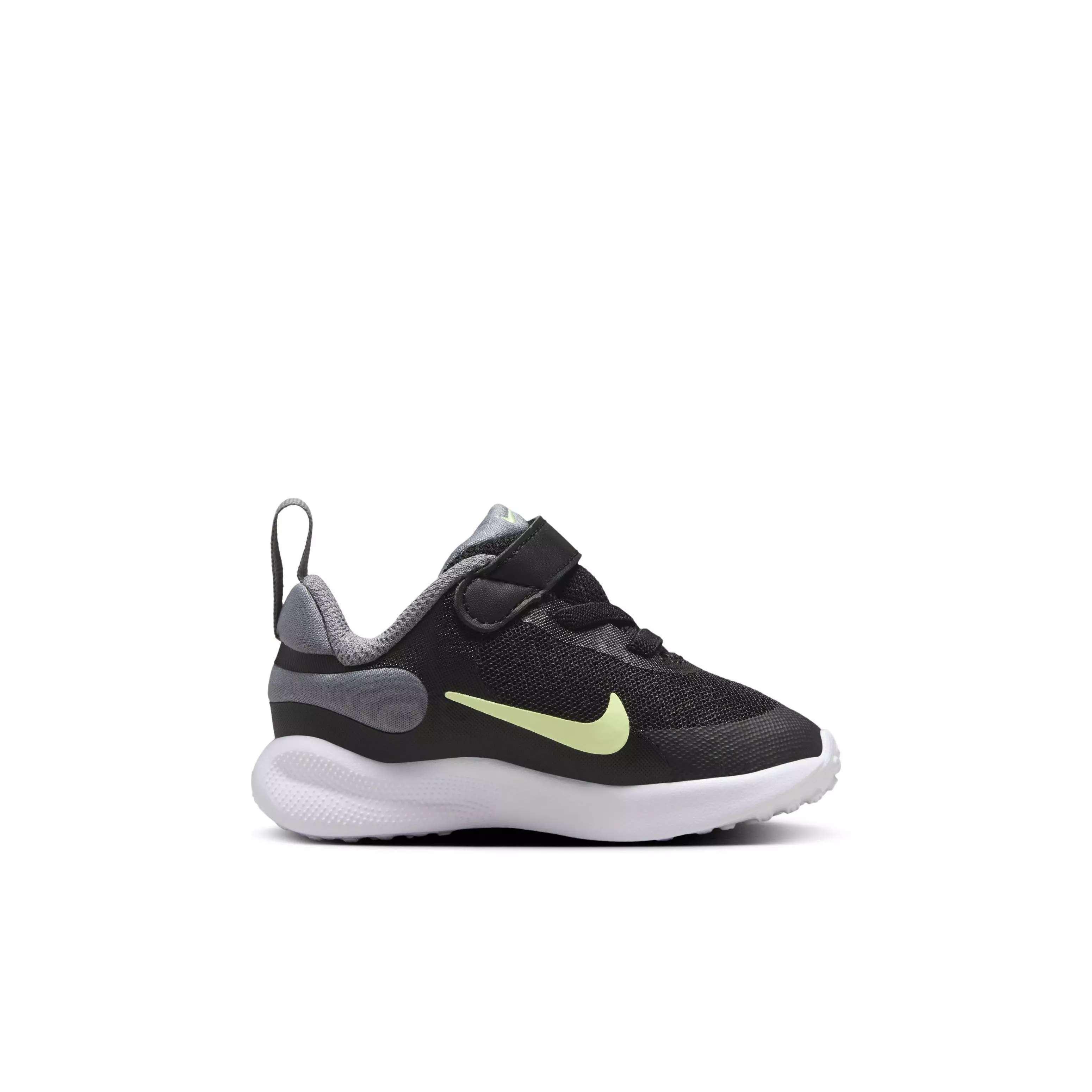 Nike Revolution 7 "Black/Smoke Grey/White/Barely Volt" Infant Boys' Running Shoe - BLACK/GREY/WHITE/VOLT