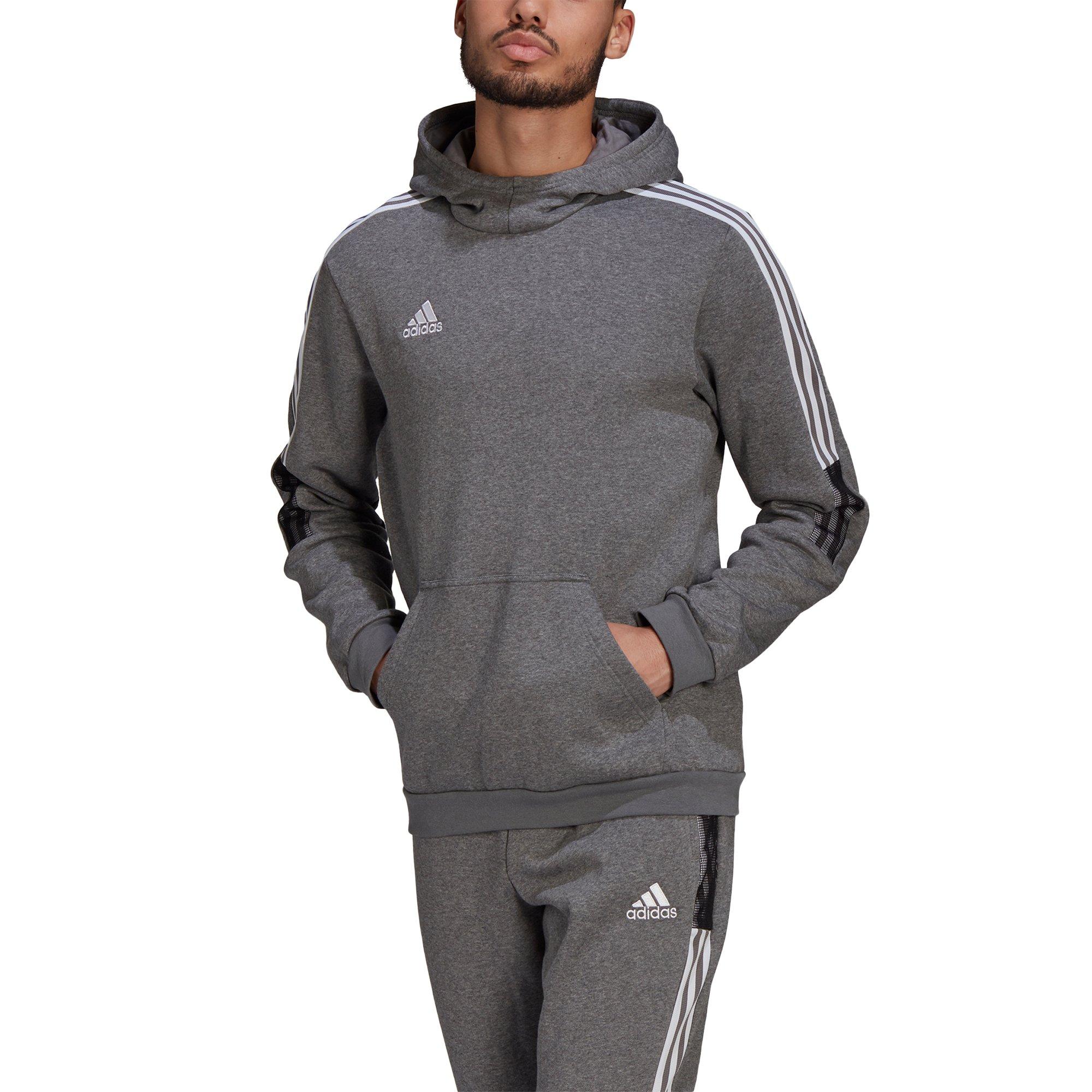 adidas Men's Grey Tiro21 Pullover Hoodie - GREY Thumbnail View 1
