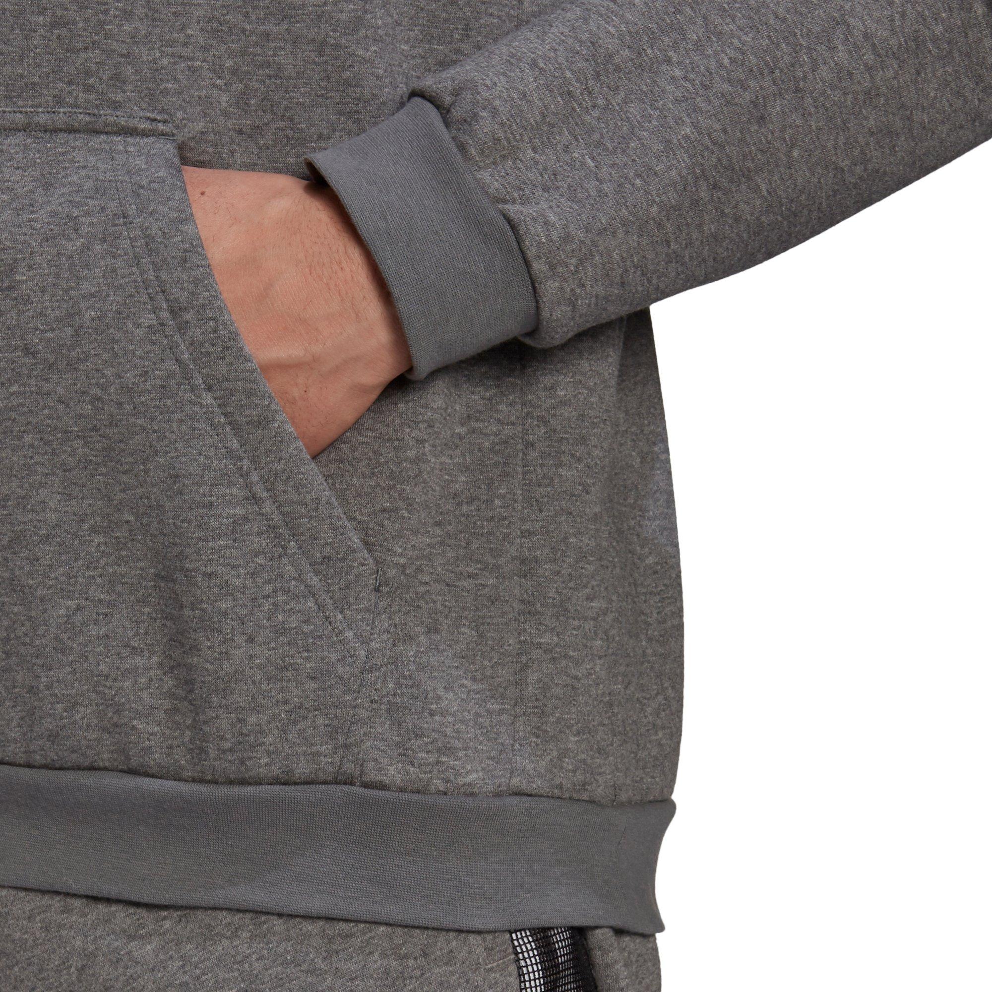 adidas Men's Grey Tiro21 Pullover Hoodie - GREY Thumbnail View 4