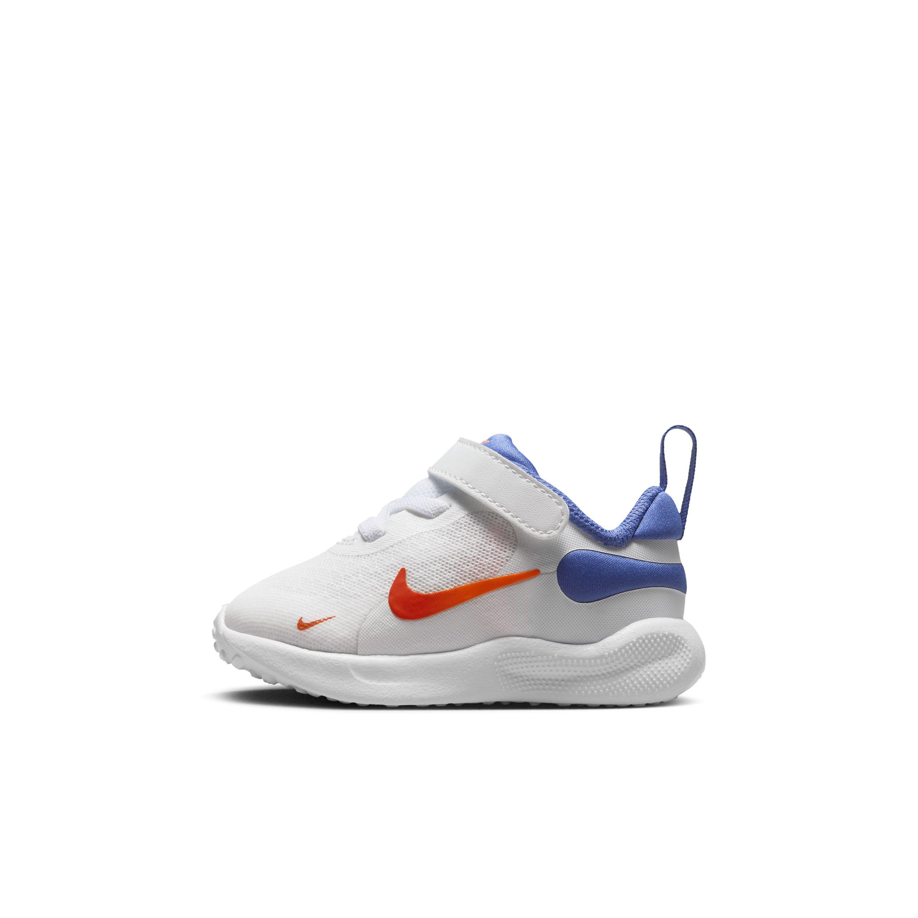 Nike Revolution 7 Infant Boys' "White/Astronomy Blue/Total Orange/Team Orange" Running Shoe