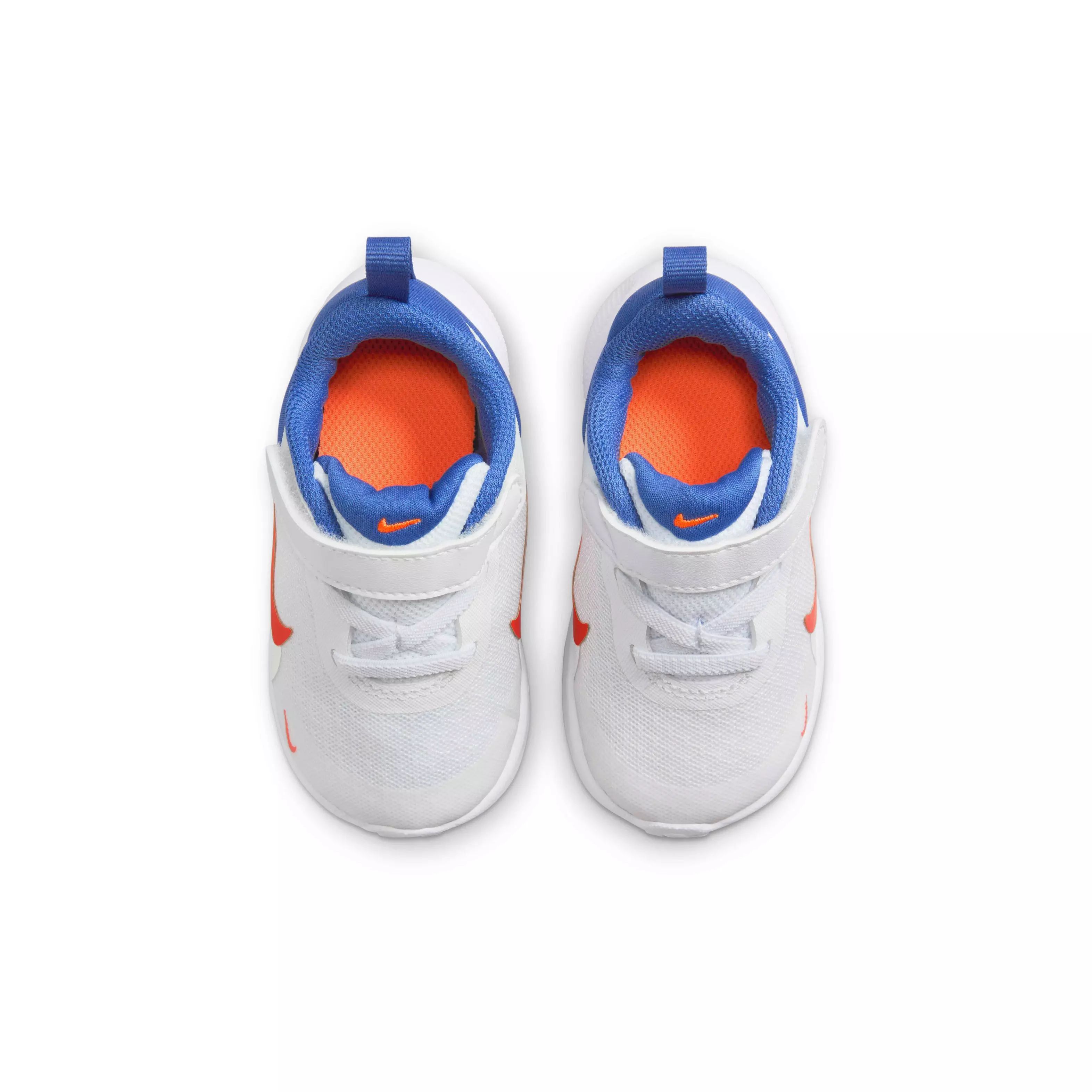 Nike Revolution 7 "White/Astronomy Blue/Total Orange/Team Orange" Infant Boys' Running Shoe - WHITE/BLUE/ORANGE/ORANGE