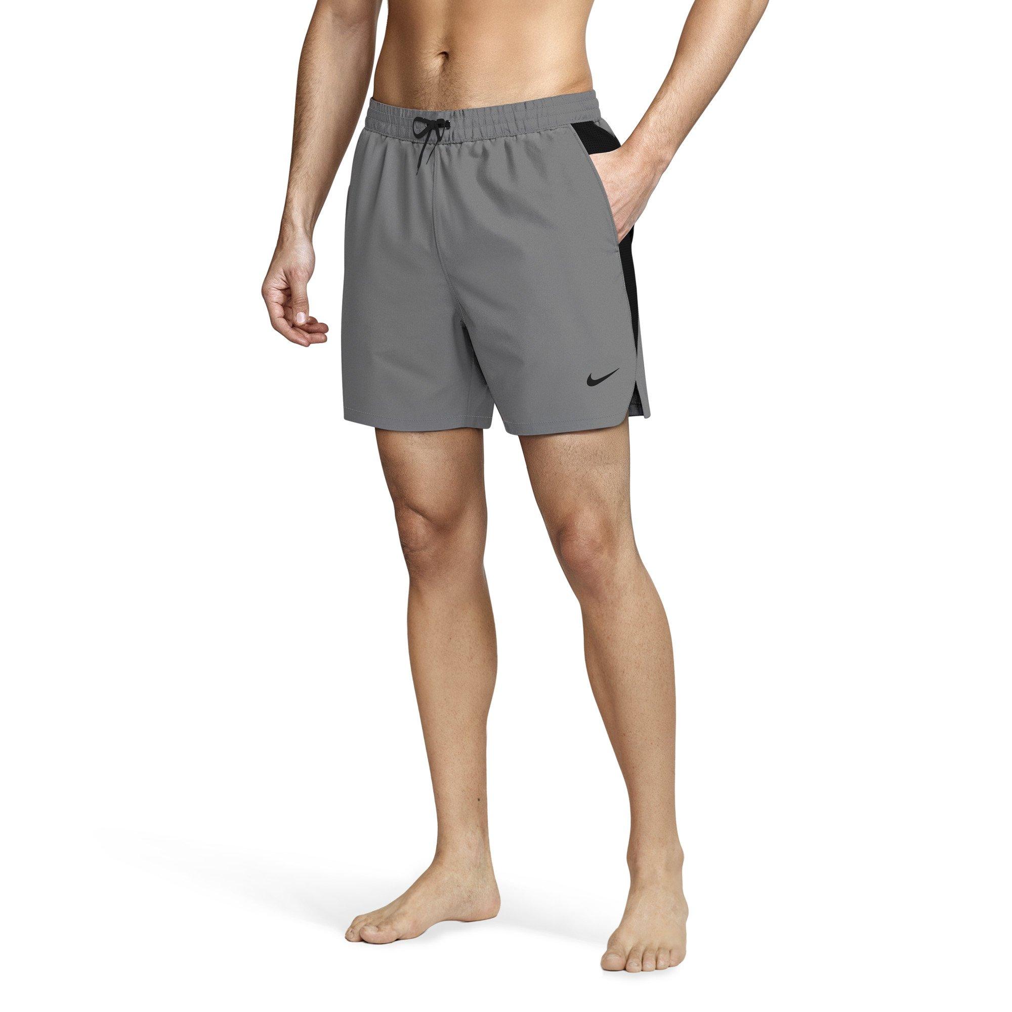 Nike Men's Swim Contend Essential 7" Brief-Lined Volley Swim Shorts - GREY Thumbnail View 3