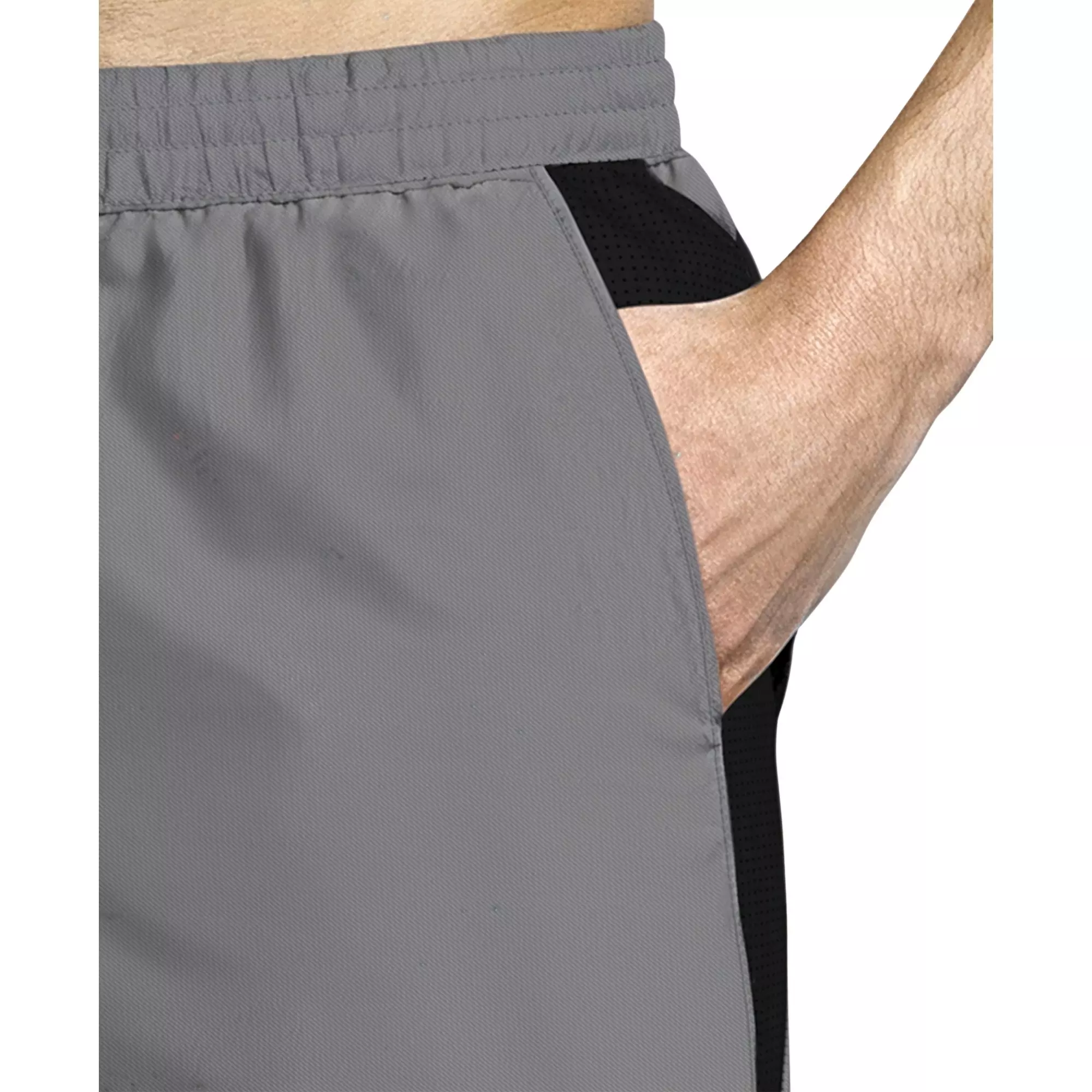 Nike Men's Swim Contend Essential 7" Brief-Lined Volley Swim Shorts - GREY