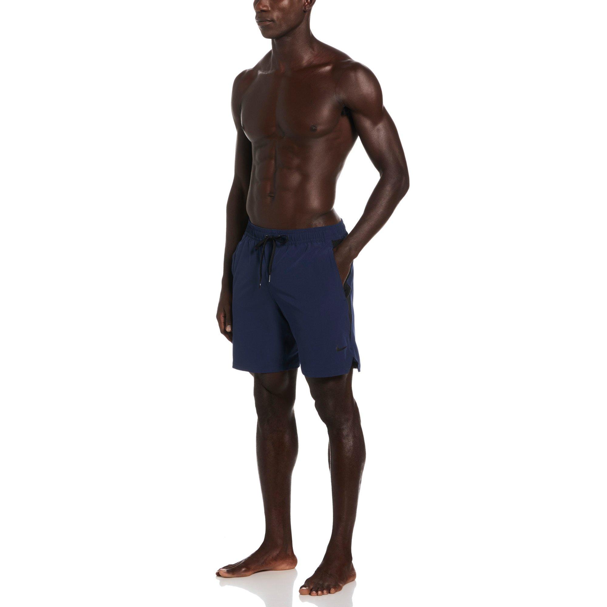 Nike Men's Swim Contend Essential 7" Brief-Lined Volley Swim Shorts - NAVY Thumbnail View 7