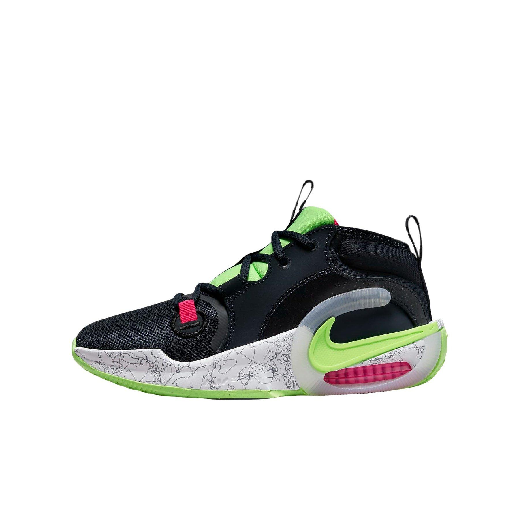 Nike Air Zoom Crossover 2 "Dark Obsidian/Lime Blast/Fierce Pink/White" Grade School Boys' Basketball Shoe - DK OBSIDIAN/LIME/PINK/WHITE Thumbnail View 2