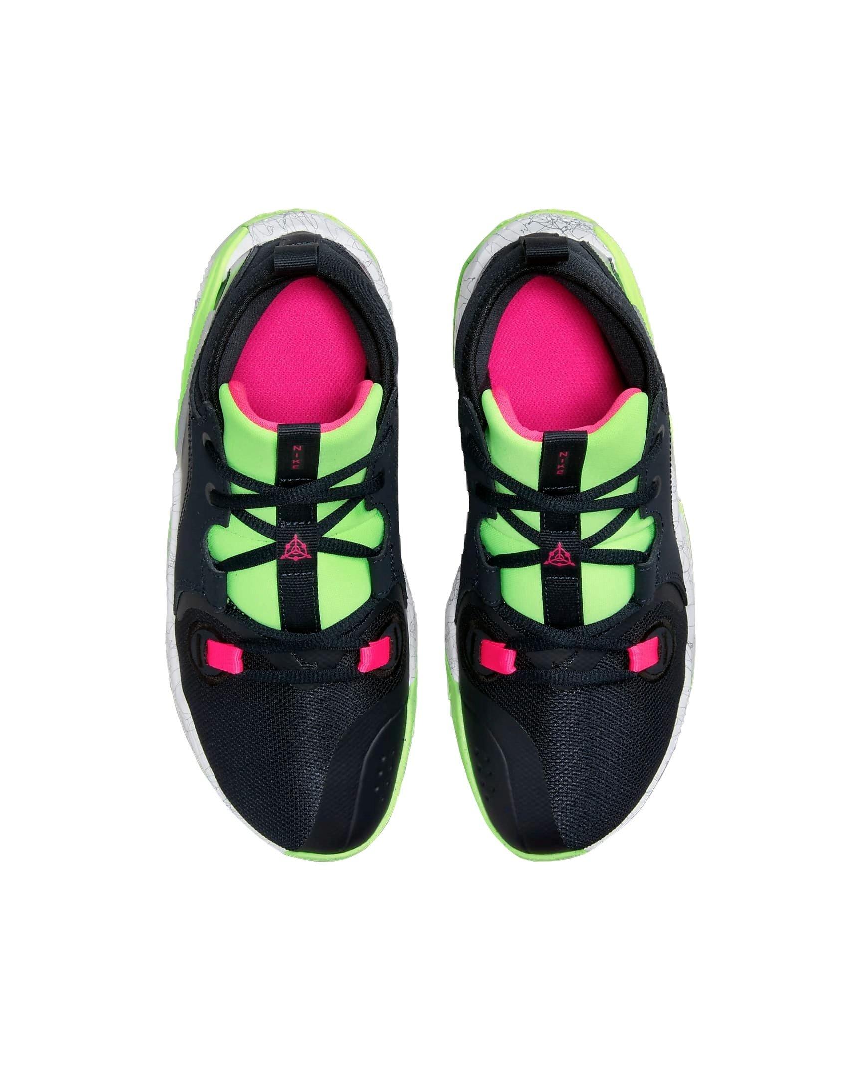 Nike Air Zoom Crossover 2 "Dark Obsidian/Lime Blast/Fierce Pink/White" Grade School Boys' Basketball Shoe - DK OBSIDIAN/LIME/PINK/WHITE Thumbnail View 4