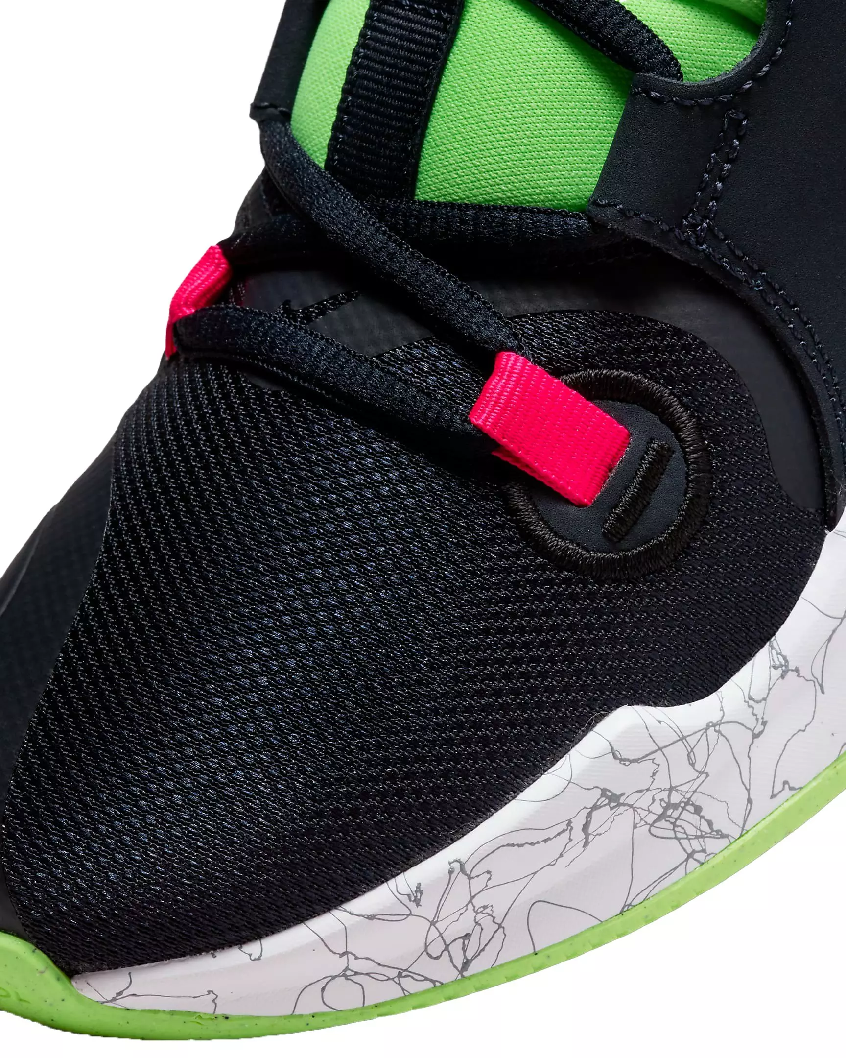 Nike Air Zoom Crossover 2 "Dark Obsidian/Lime Blast/Fierce Pink/White" Grade School Boys' Basketball Shoe - DK OBSIDIAN/LIME/PINK/WHITE