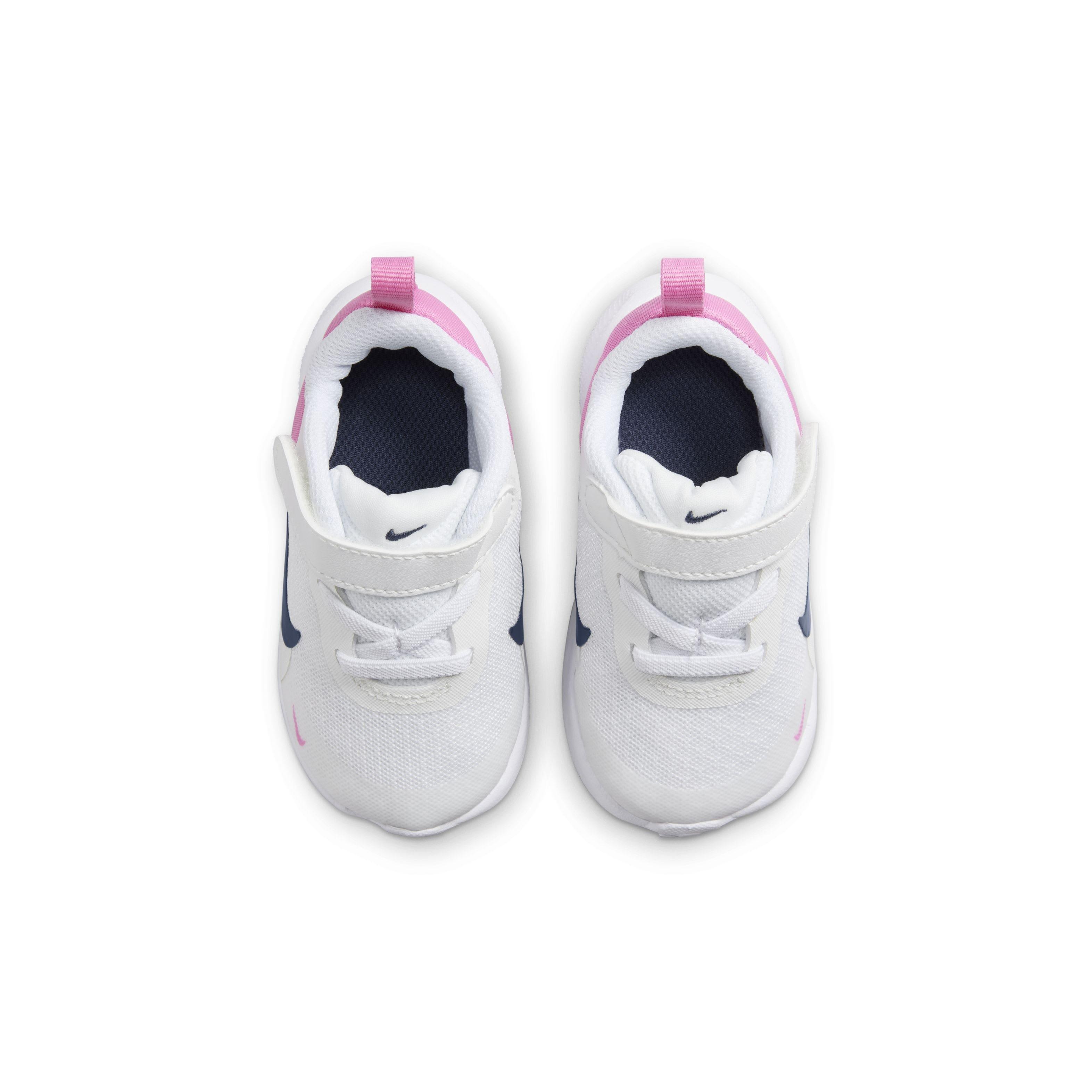 Nike Revolution 7 Infant Boys' "White/Playful Pink/Midnight Navy" Running Shoe