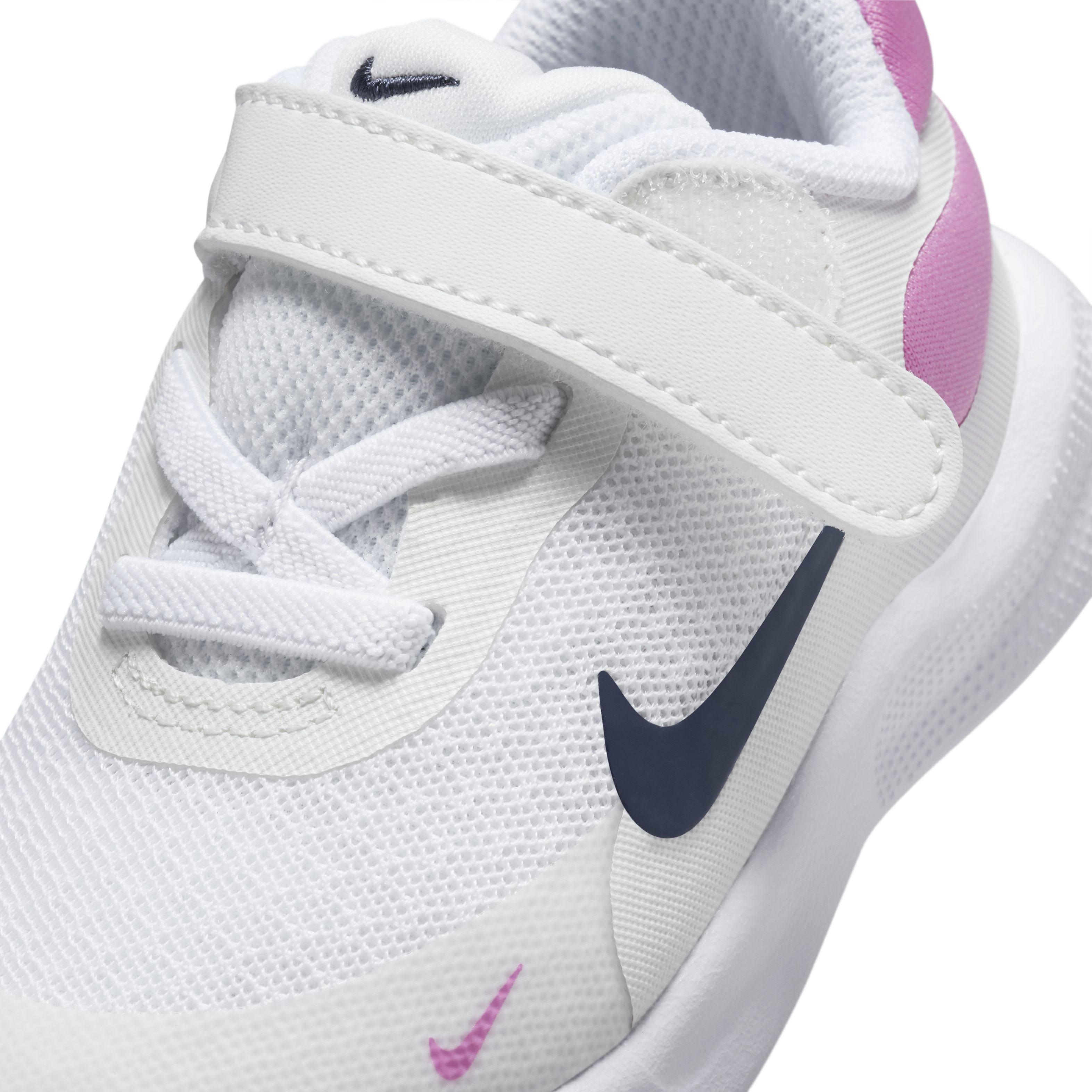 Nike Revolution 7 Infant Boys' "White/Playful Pink/Midnight Navy" Running Shoe