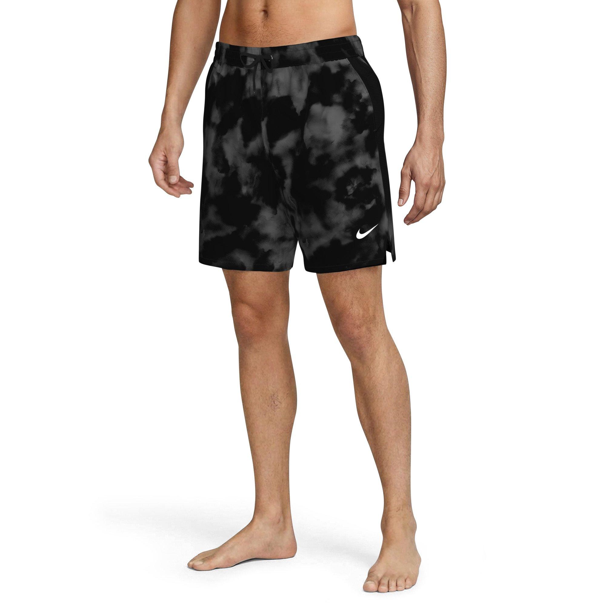 Nike Men's Swim Contend 7" Boxer Volley Short - BLACK/GREY Thumbnail View 7