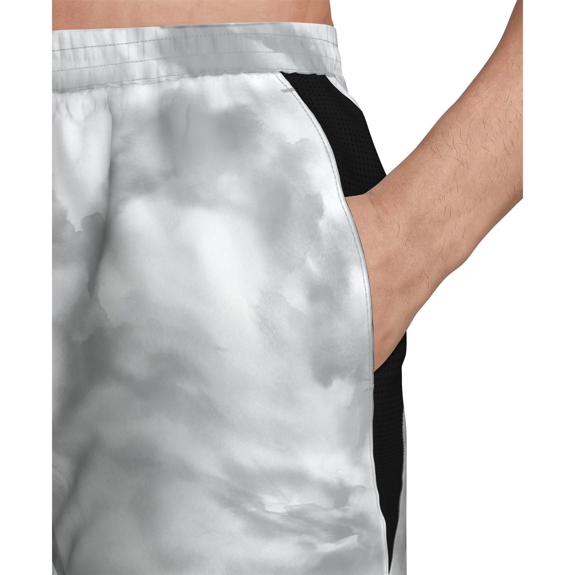 Nike Men's Swim Contend 7" Boxer Volley Short - GREY/WHITE Thumbnail View 5