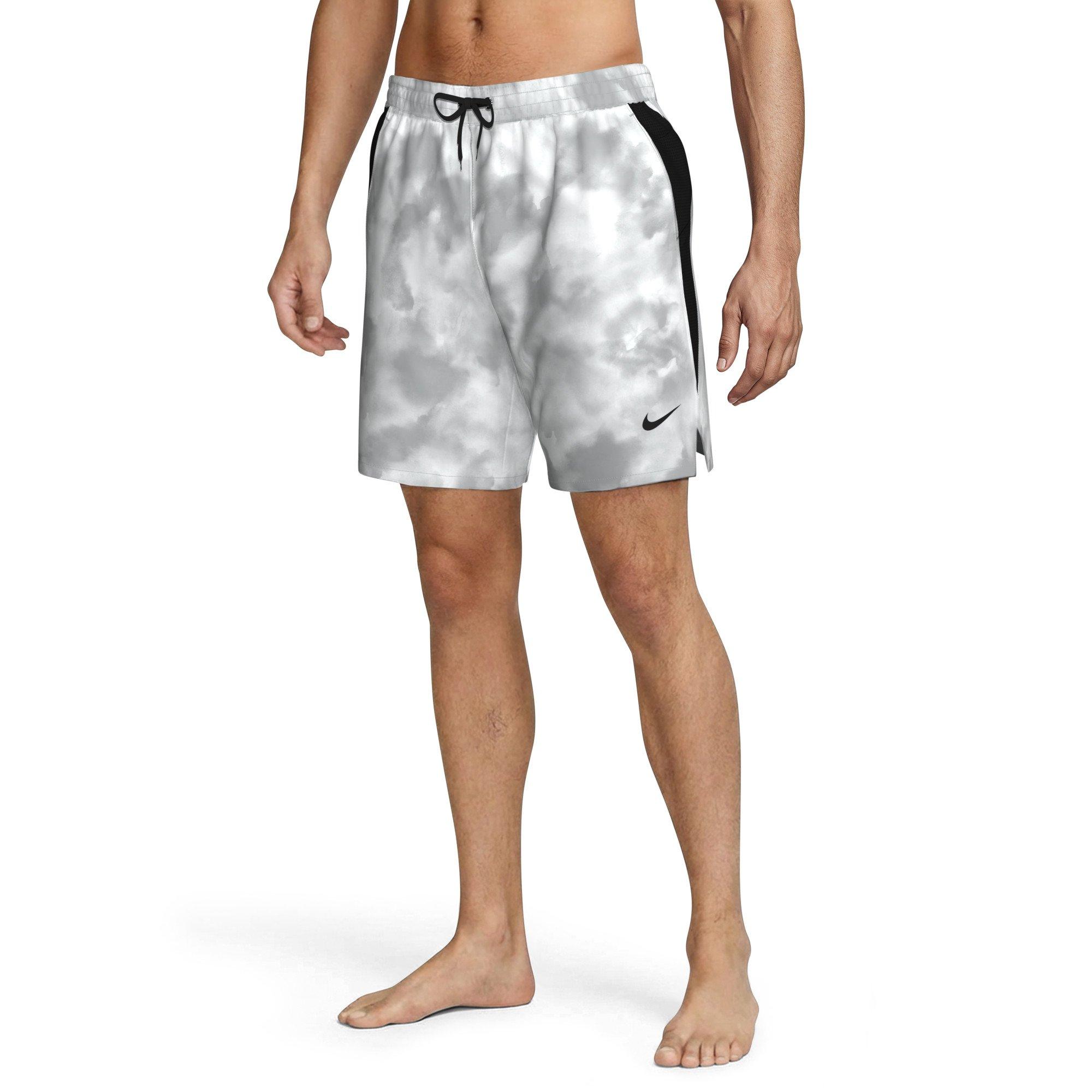 Nike Men's Swim Contend 7" Boxer Volley Short - GREY/WHITE Thumbnail View 7