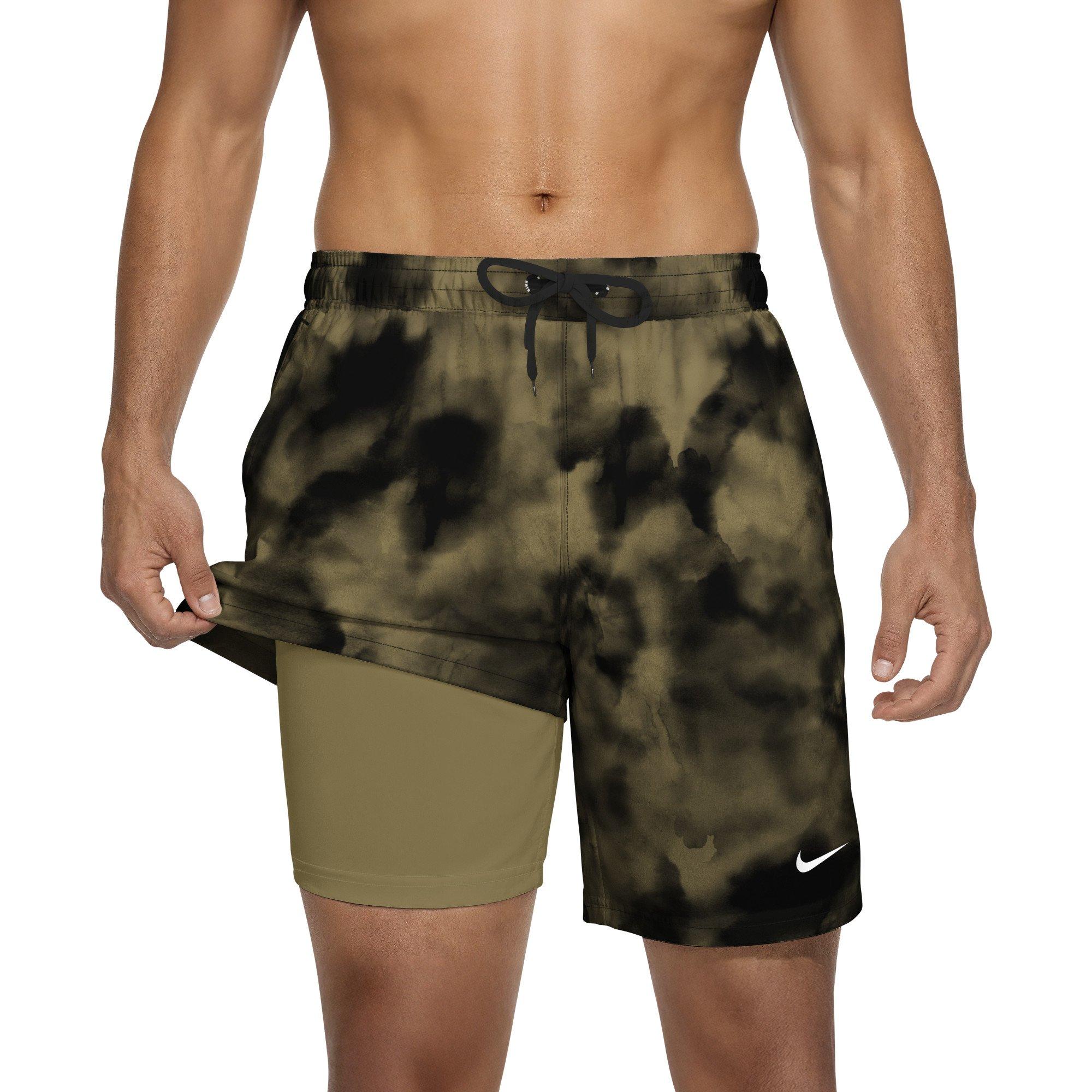 Nike Men's Swim Contend 7" Boxer Volley Short - BEIGE/BLACK Thumbnail View 6