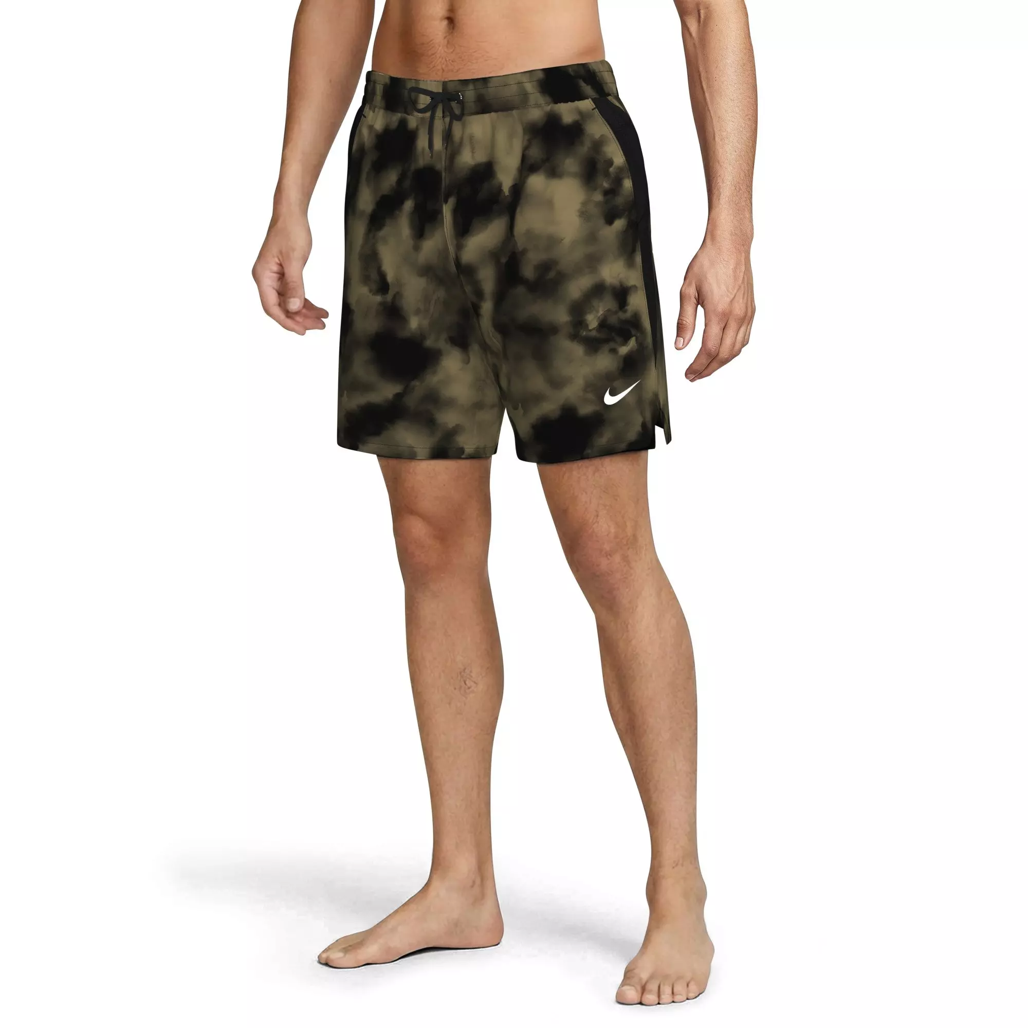 Nike Men's Swim Contend 7" Boxer Volley Short - BEIGE/BLACK