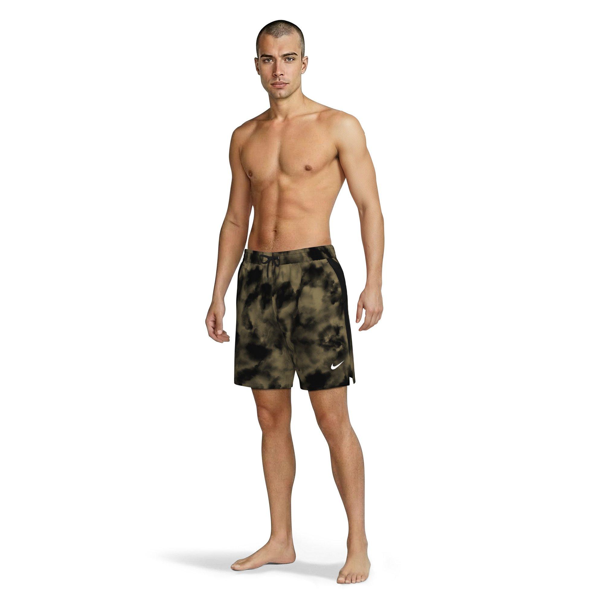 Nike Men's Swim Contend 7" Boxer Volley Short - BEIGE/BLACK Thumbnail View 8