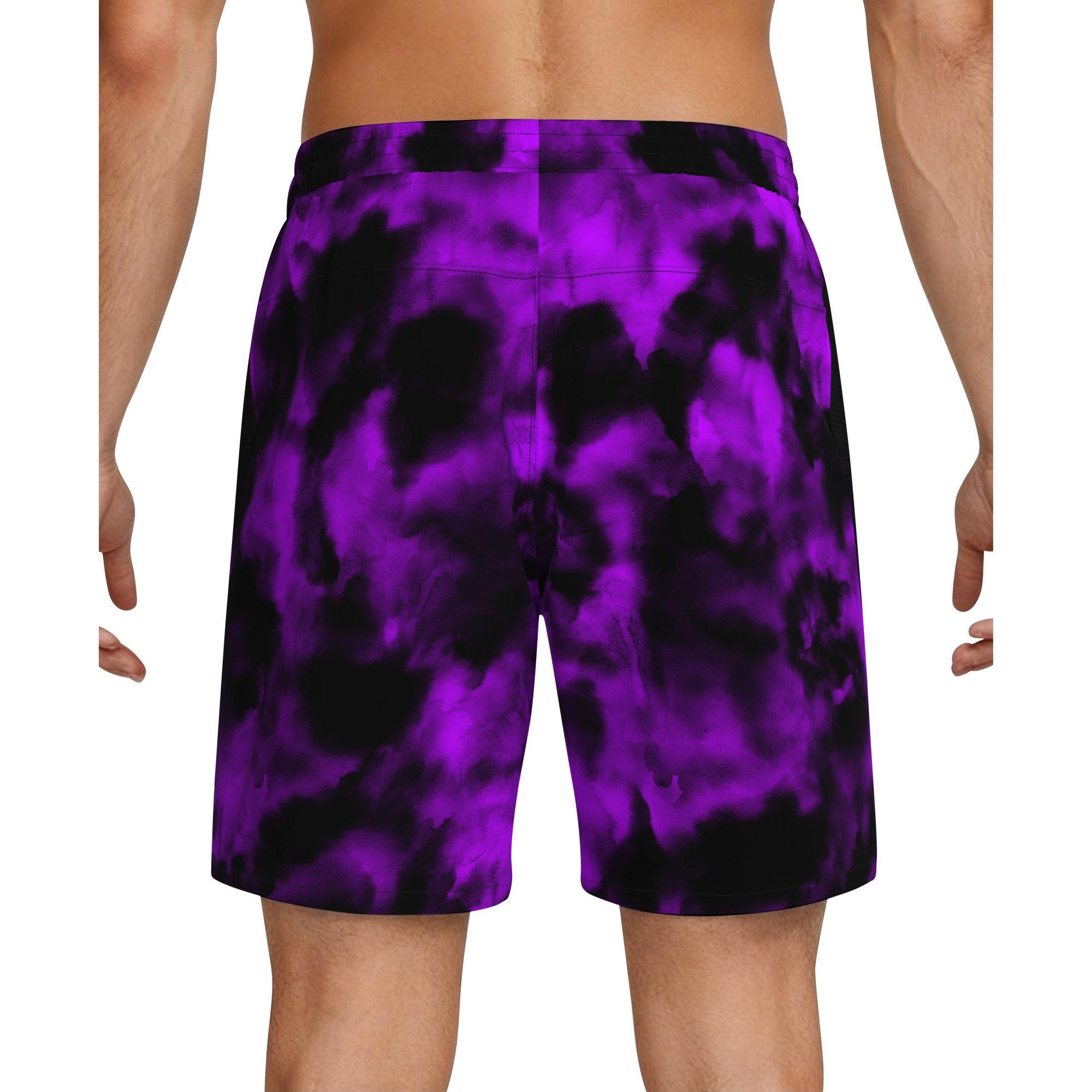 Nike Men's Swim Contend 7" Boxer Volley Short - VIOLET/BLACK Thumbnail View 2