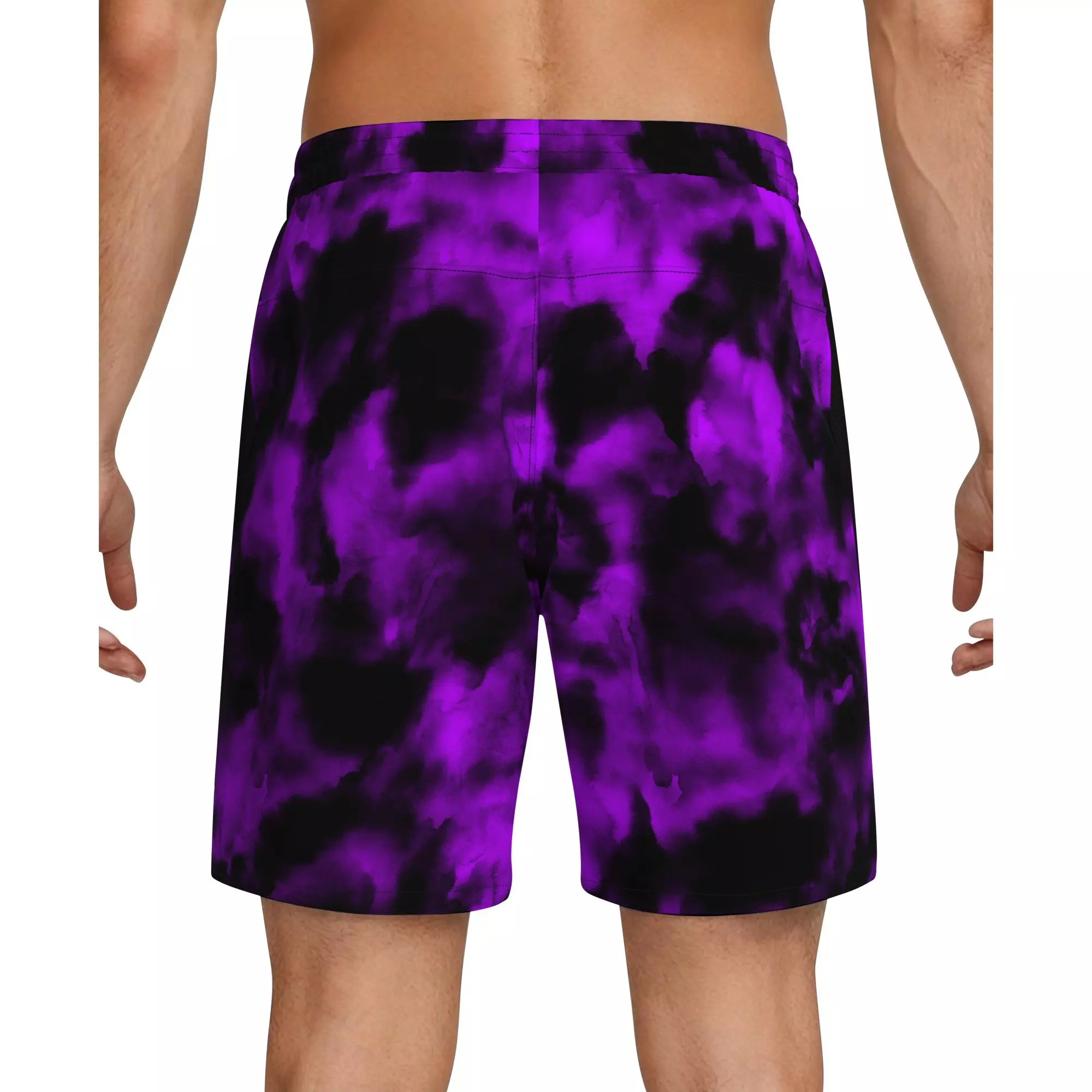 Nike Men's Swim Contend 7" Boxer Volley Short - VIOLET/BLACK