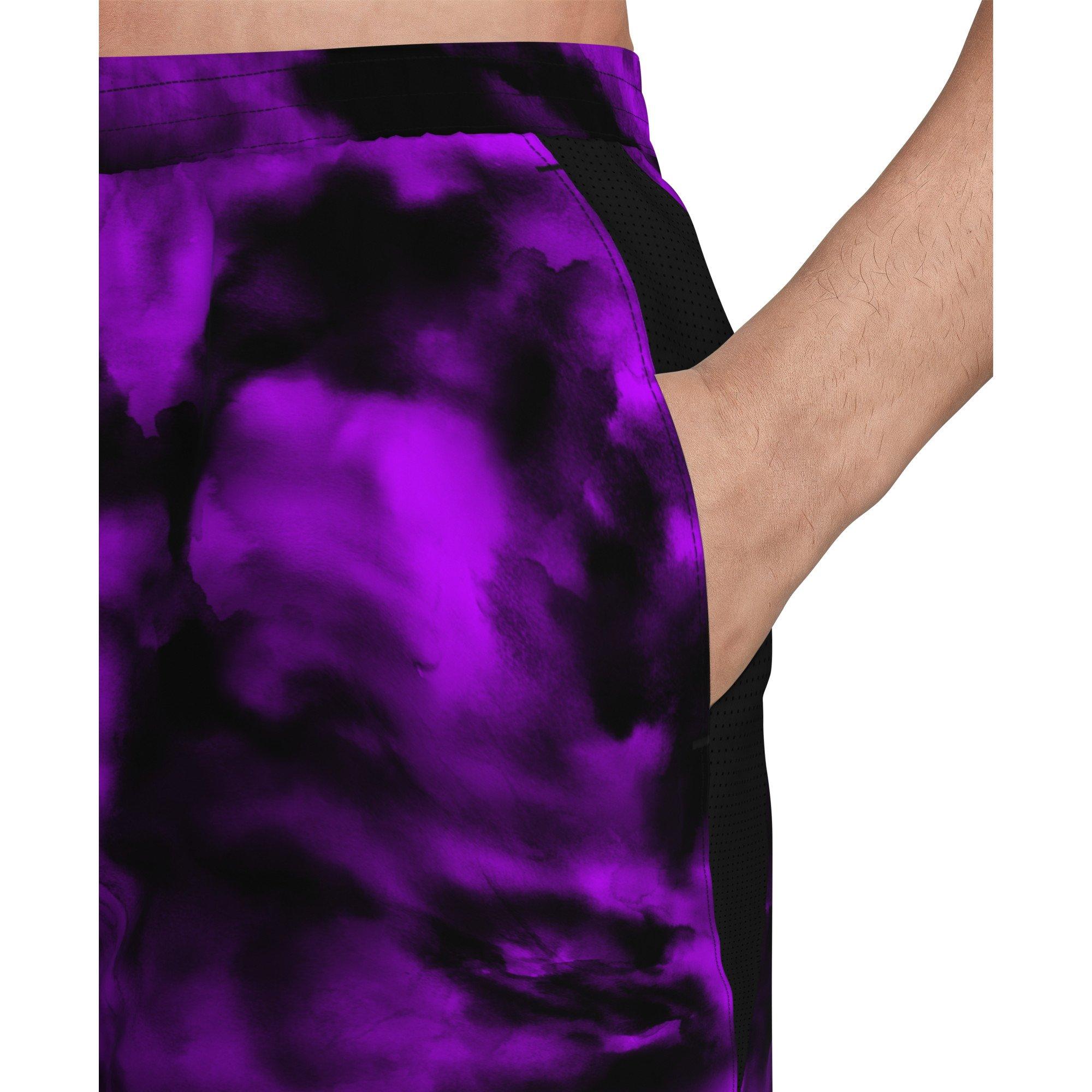 Nike Men's Swim Contend 7" Boxer Volley Short - VIOLET/BLACK Thumbnail View 5