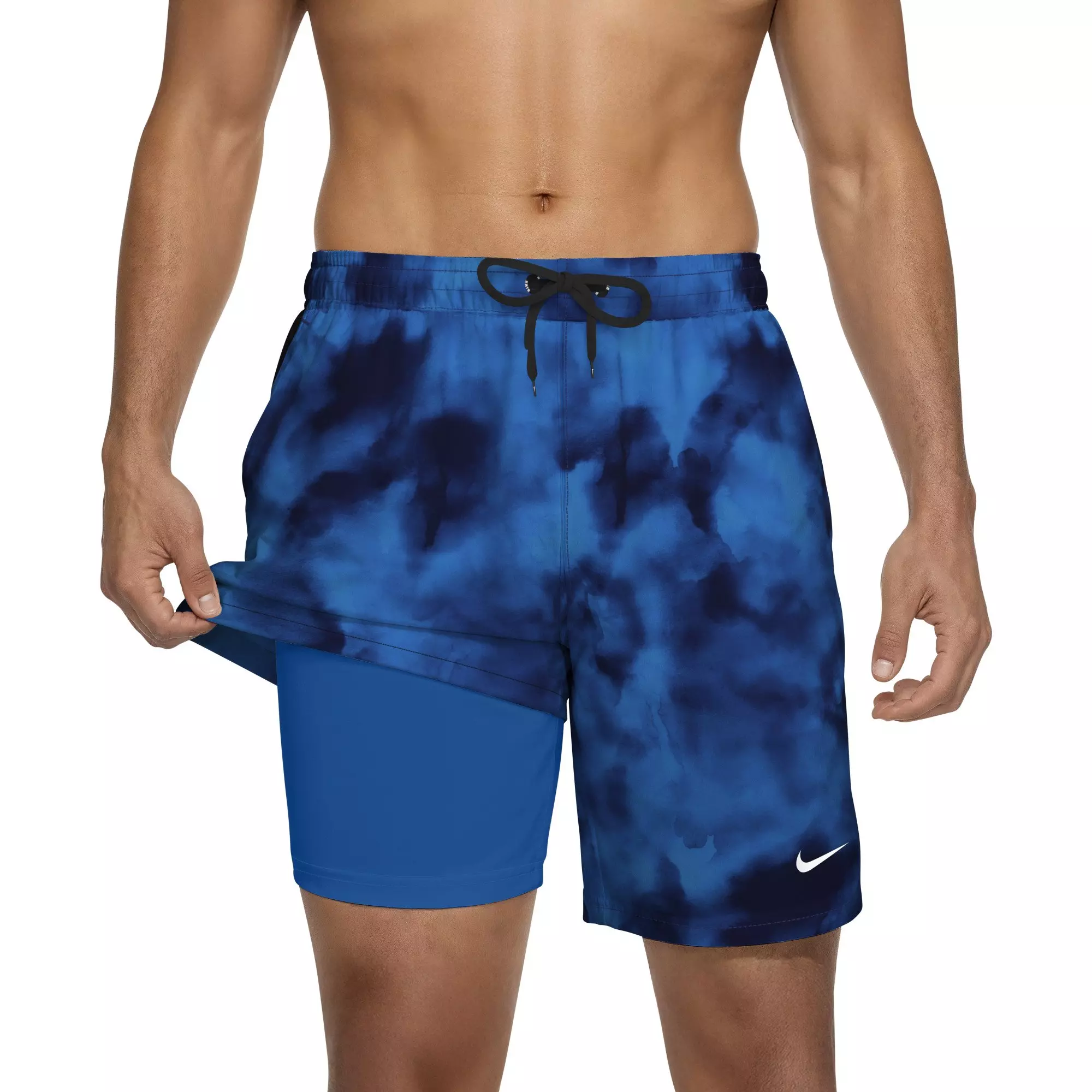 Nike Men's Swim Contend 7" Boxer Volley Short - BLUE/BLACK