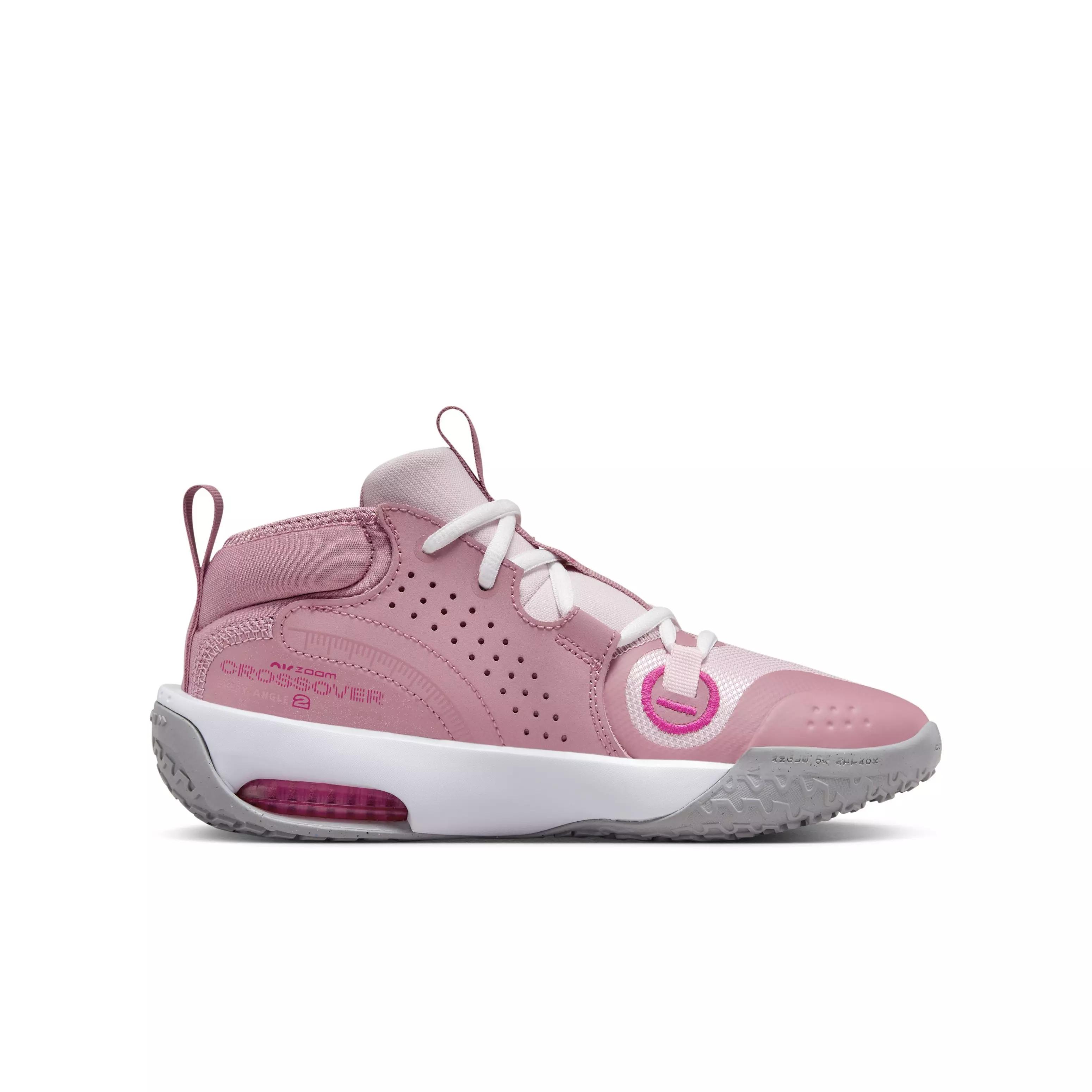 Nike Air Zoom Crossover 2 "Elemental Pink/Fierce Pink/White/White" Grade School Girls' Basketball Shoe - PINK/PINK/WHITE/WHITE
