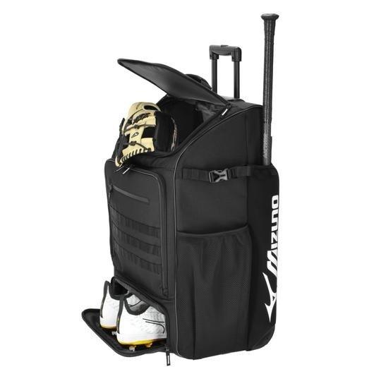 Mizuno Samurai Catcher's Wheel Batpack - Black