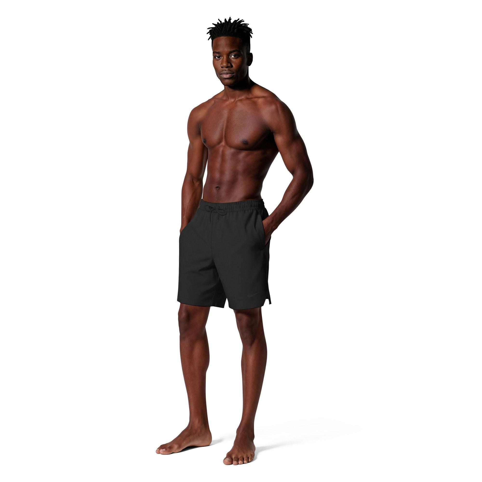Nike Men's Swim Contend Essential Brief-Lined 7" Volley Swim Shorts - BLACK Thumbnail View 6