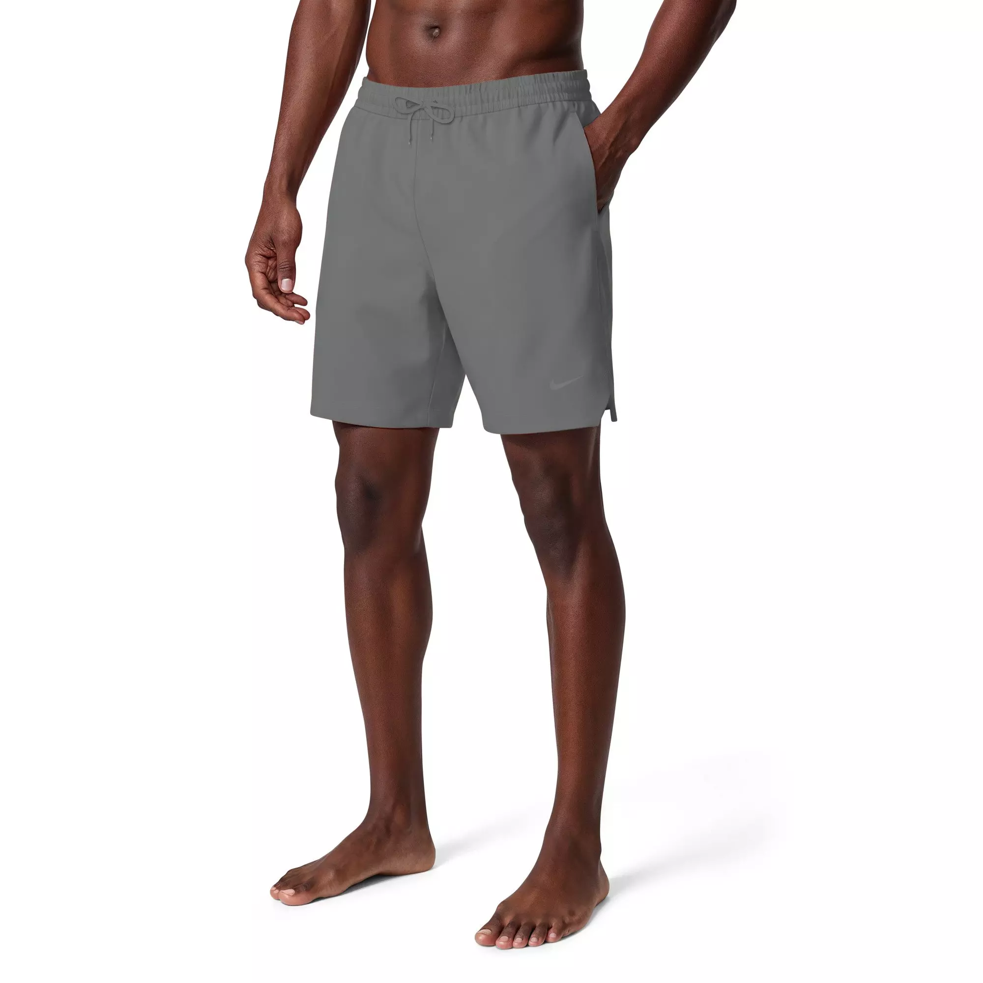 Nike Men's Swim Contend Essential Brief-Lined 7" Volley Swim Shorts - GREY