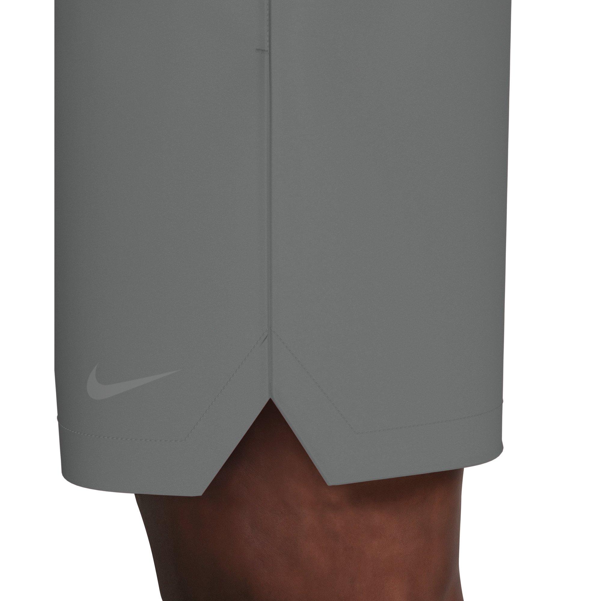 Nike Men's Swim Contend Essential Brief-Lined 7" Volley Swim Shorts - GREY Thumbnail View 6