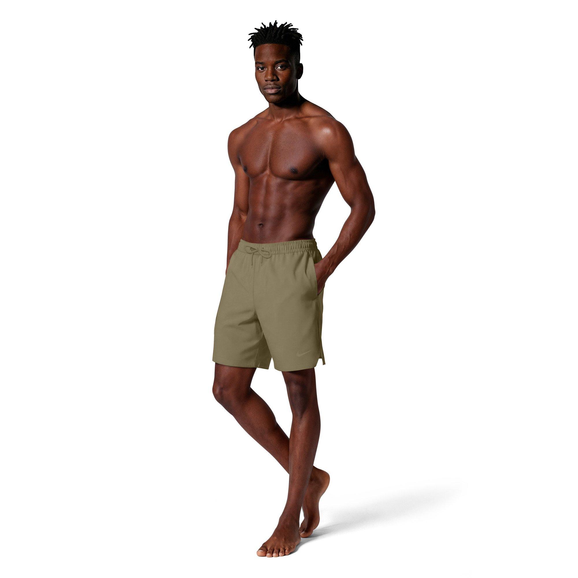 Nike Men's Swim Contend Essential Brief-Lined 7" Volley Swim Shorts - BEIGE Thumbnail View 7