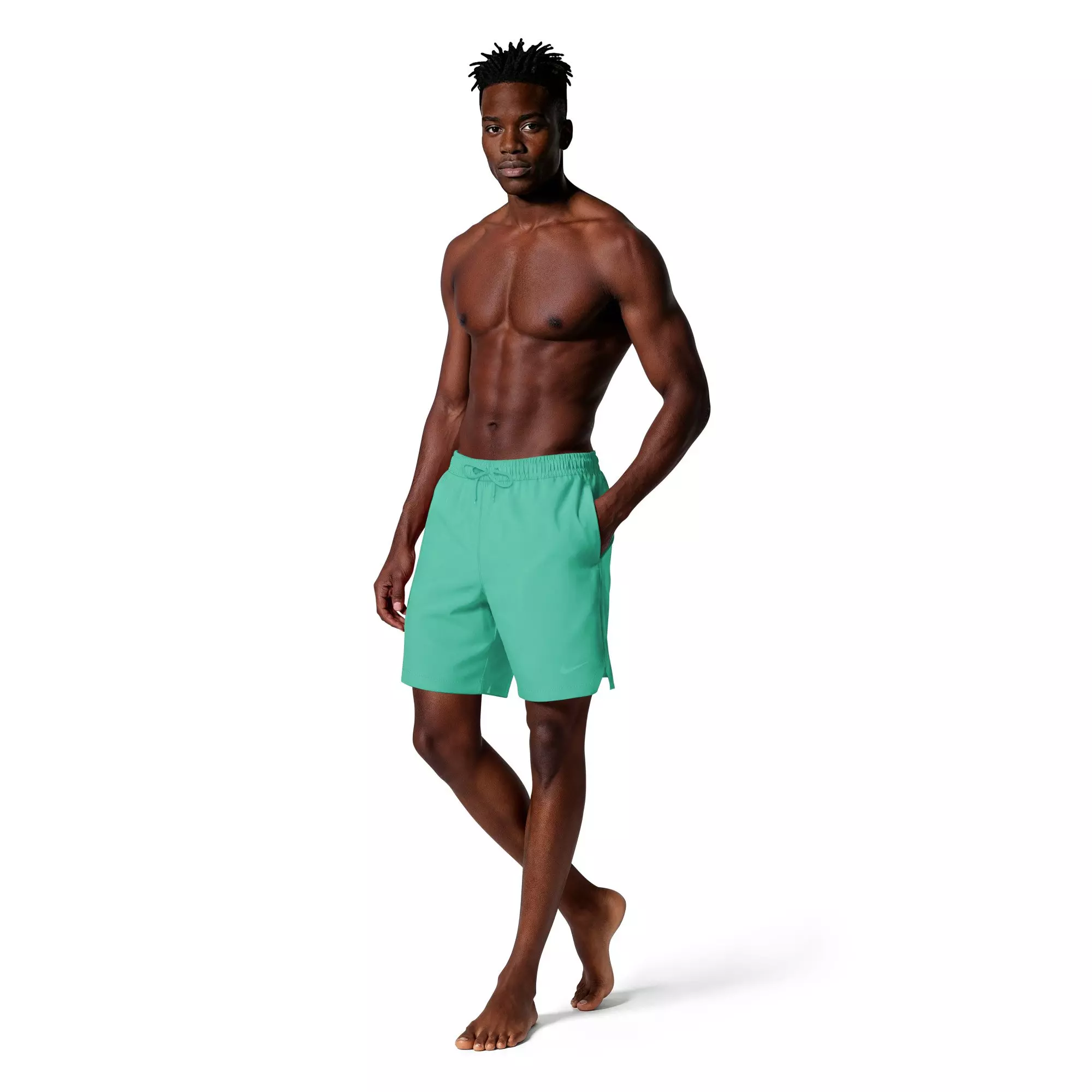 Nike Men's Swim Contend Essential Brief-Lined 7" Volley Swim Shorts - TURQUOISE