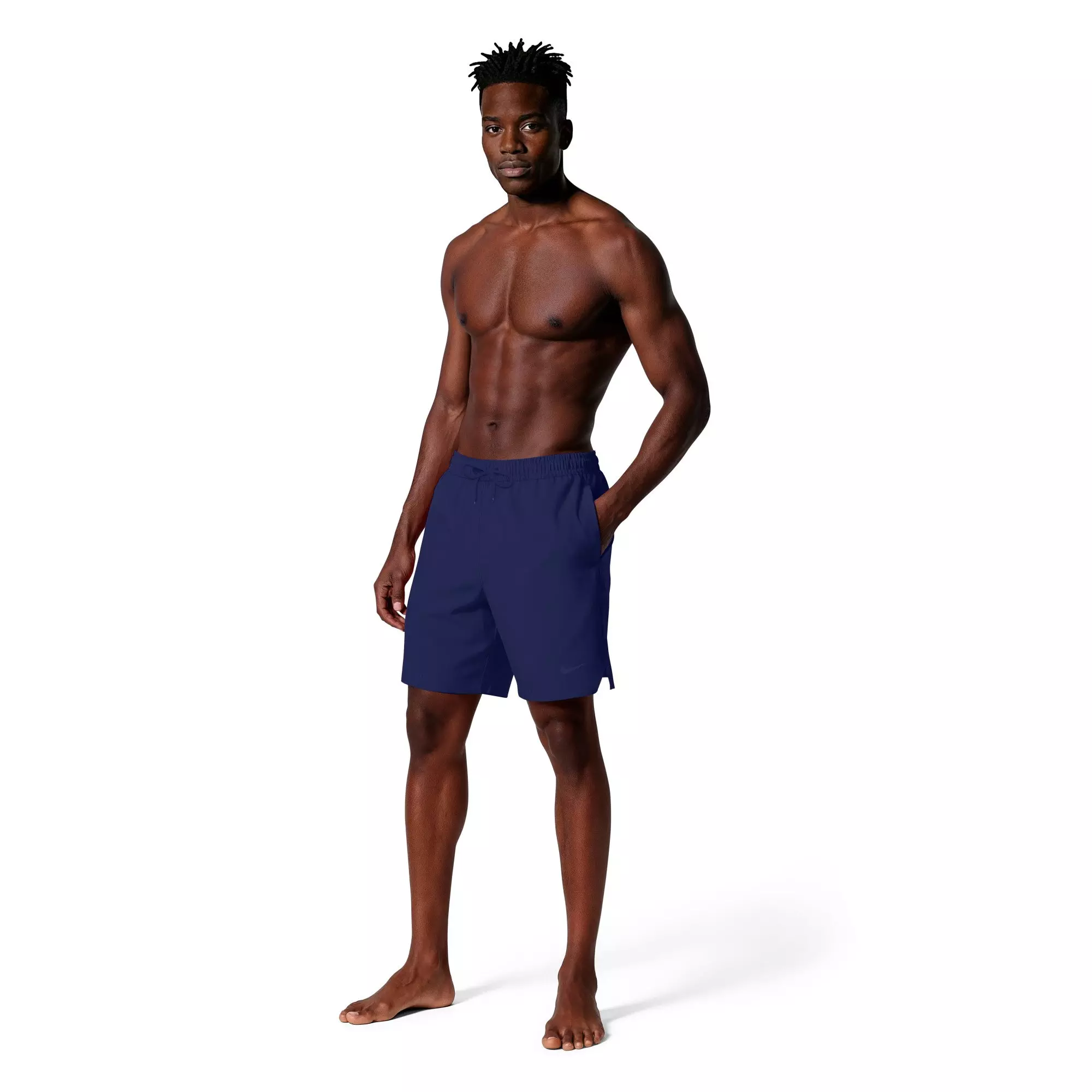 Nike Men's Swim Contend Essential Brief-Lined 7" Volley Swim Shorts - NAVY