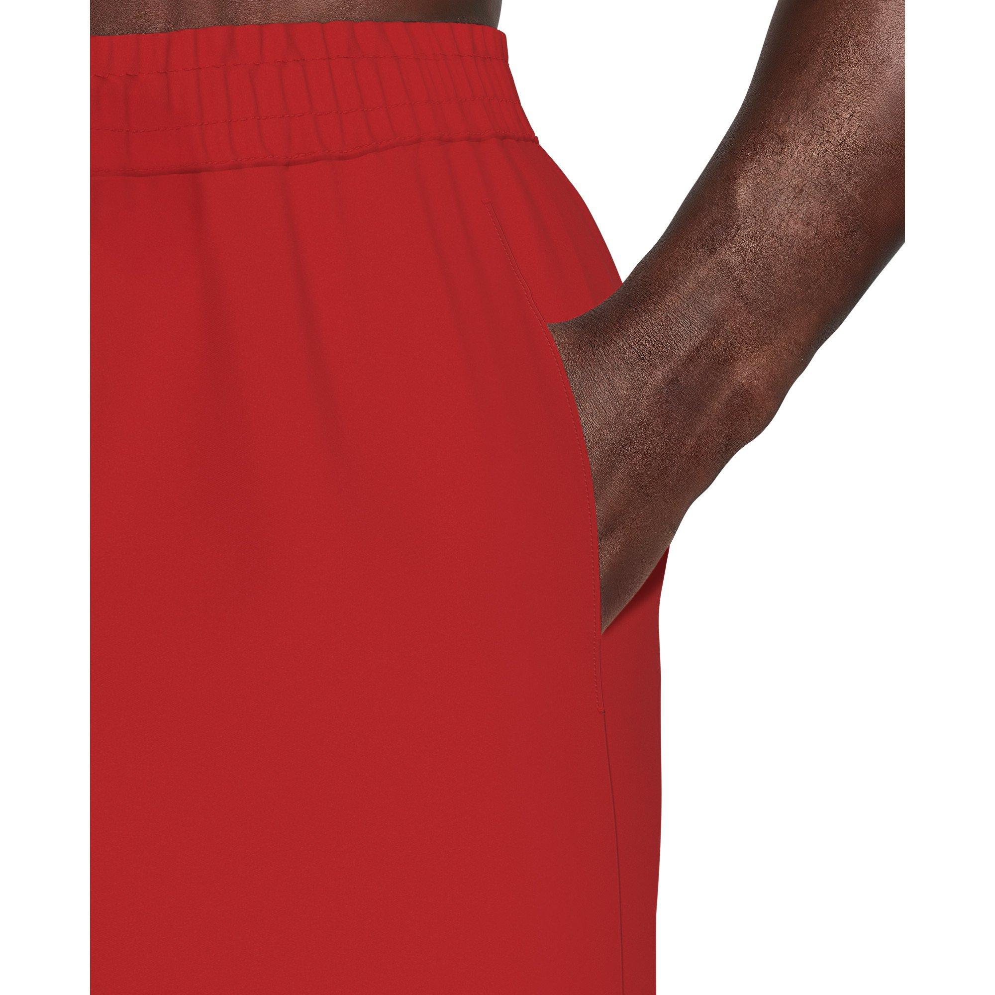 Nike Men's Swim Contend Essential Brief-Lined 7" Volley Swim Shorts - RED Thumbnail View 5