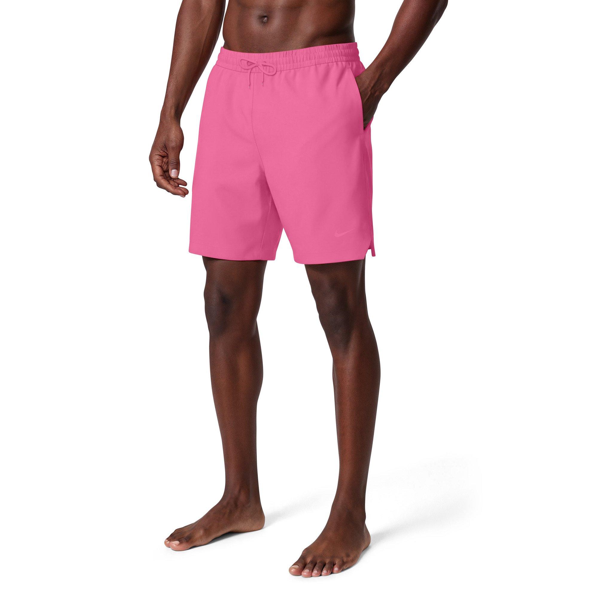 Nike Men's Swim Contend Essential Brief-Lined 7" Volley Swim Shorts - PINK Thumbnail View 6