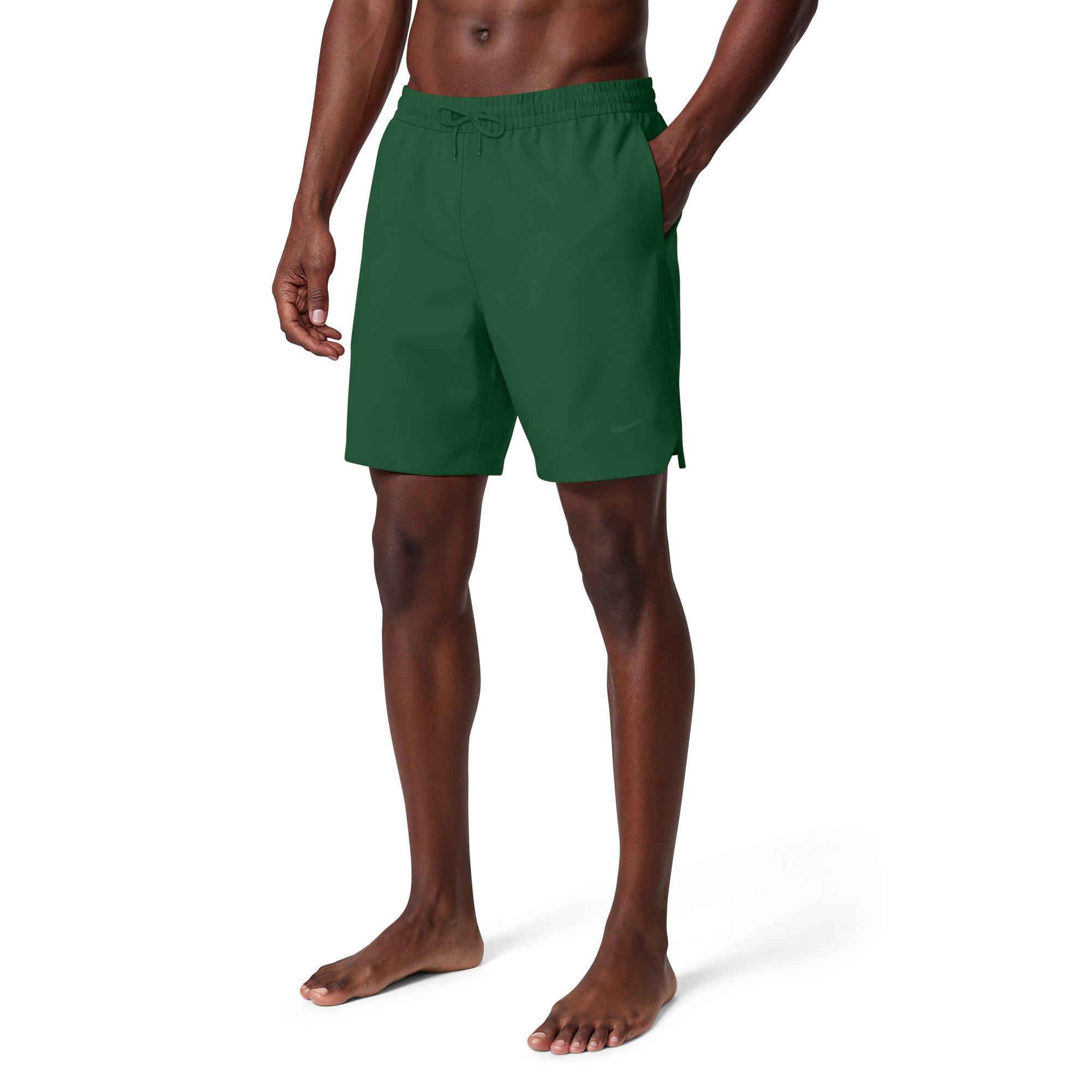 Nike Men's Swim Contend Essential Brief-Lined 7" Volley Swim Shorts - GREEN Thumbnail View 6