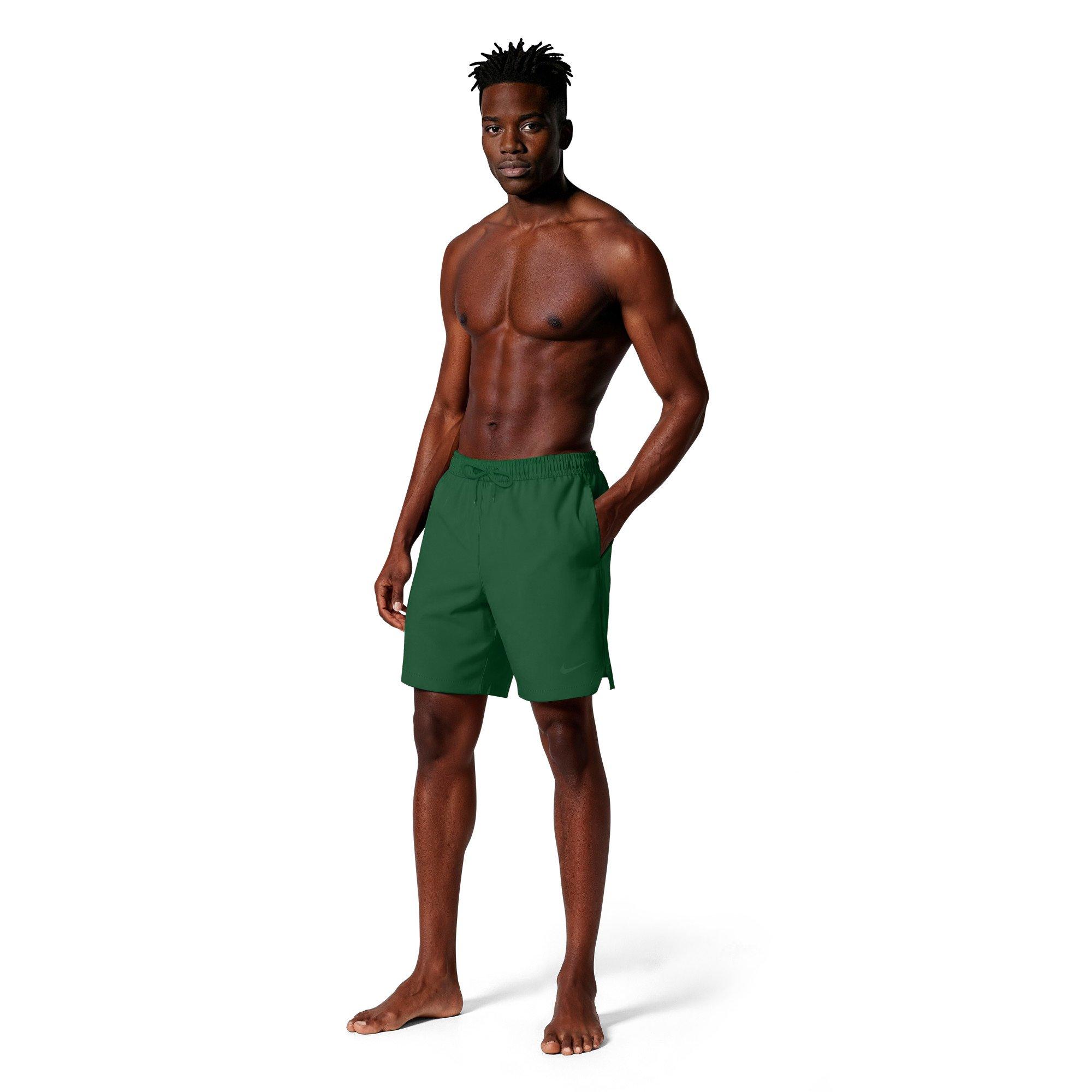 Nike Men's Swim Contend Essential Brief-Lined 7" Volley Swim Shorts - GREEN Thumbnail View 7