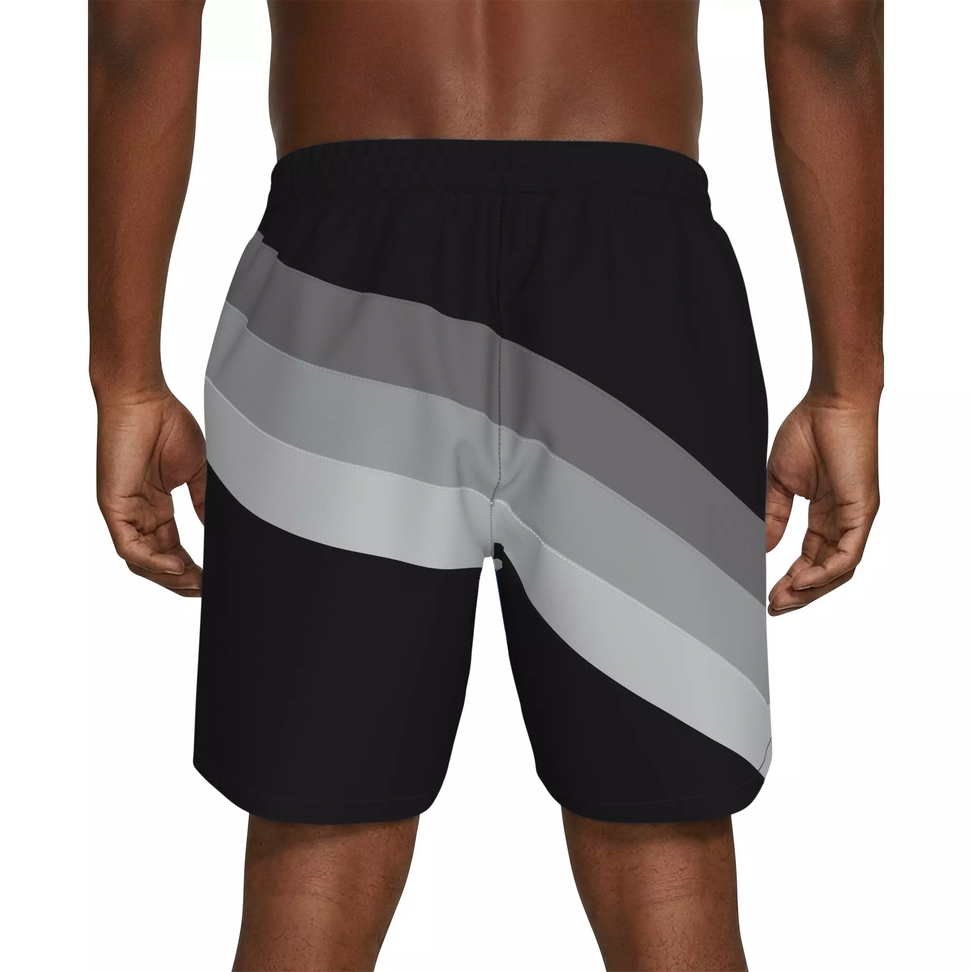 Nike Men's Swim Breaker Fully Lined 7" Volley Swim Shorts - BLACK/GREY