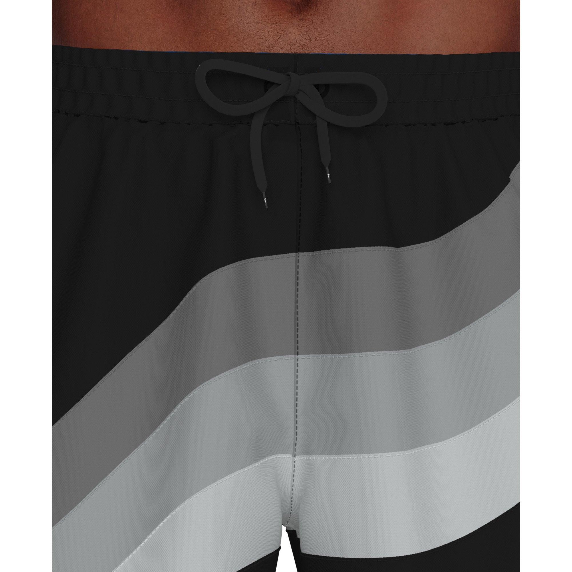 Nike Men's Swim Breaker Fully Lined 7" Volley Swim Shorts - BLACK/GREY Thumbnail View 3
