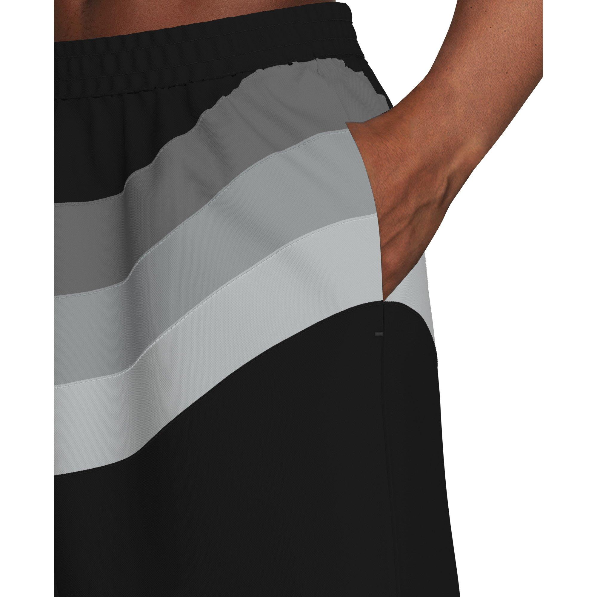 Nike Men's Swim Breaker Fully Lined 7" Volley Swim Shorts - BLACK/GREY Thumbnail View 4