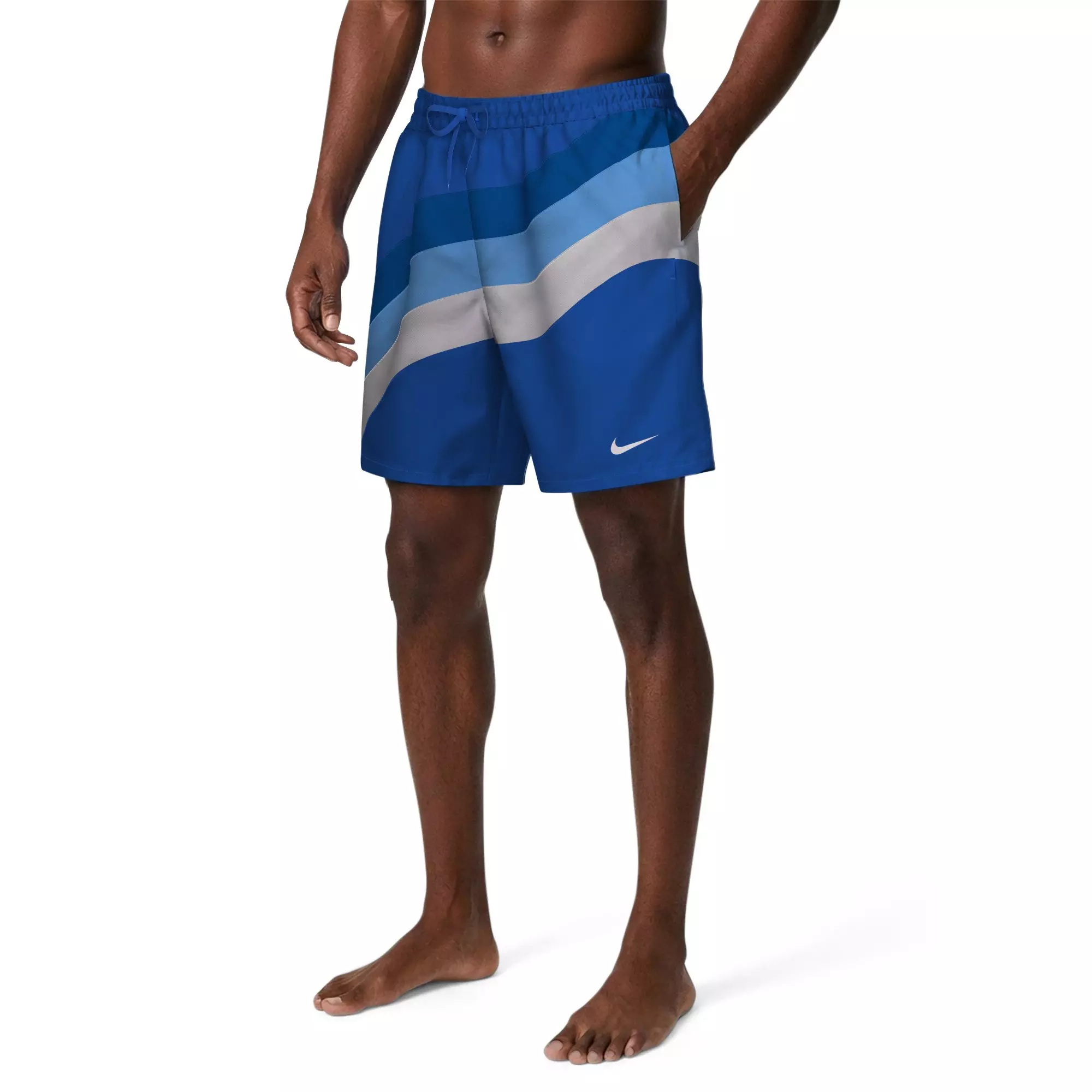 Nike Men's Swim Breaker Fully Lined 7" Volley Swim Shorts - BLUE